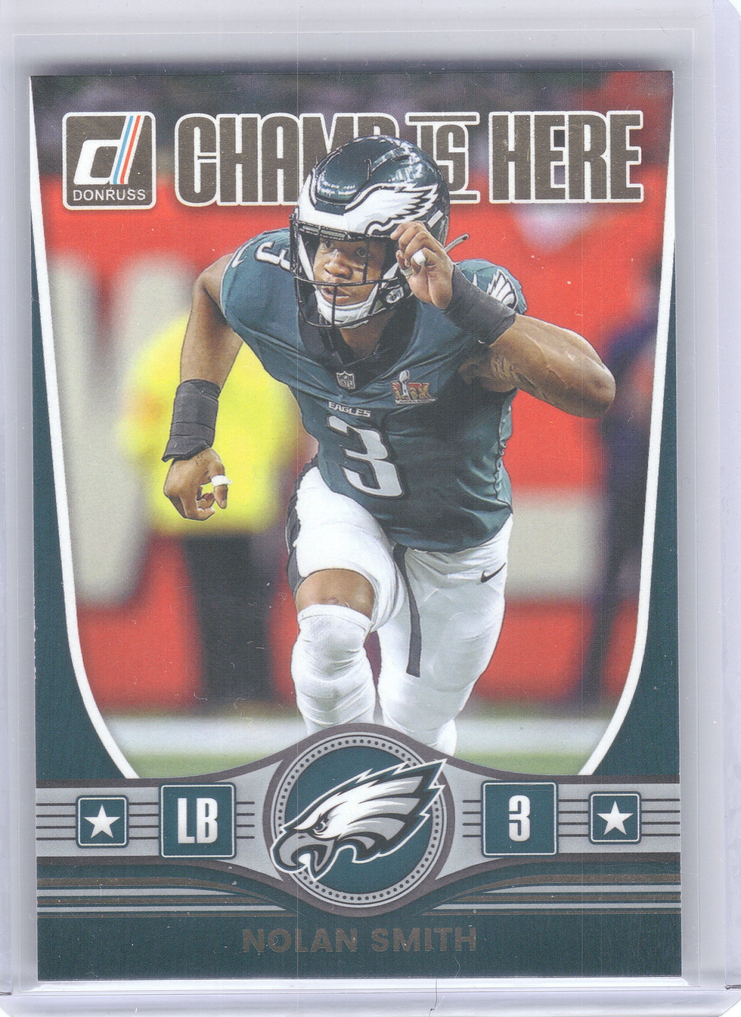 2025 Donruss #CIH-NSH Nolan Smith Champ is Here Philadelphia Eagles