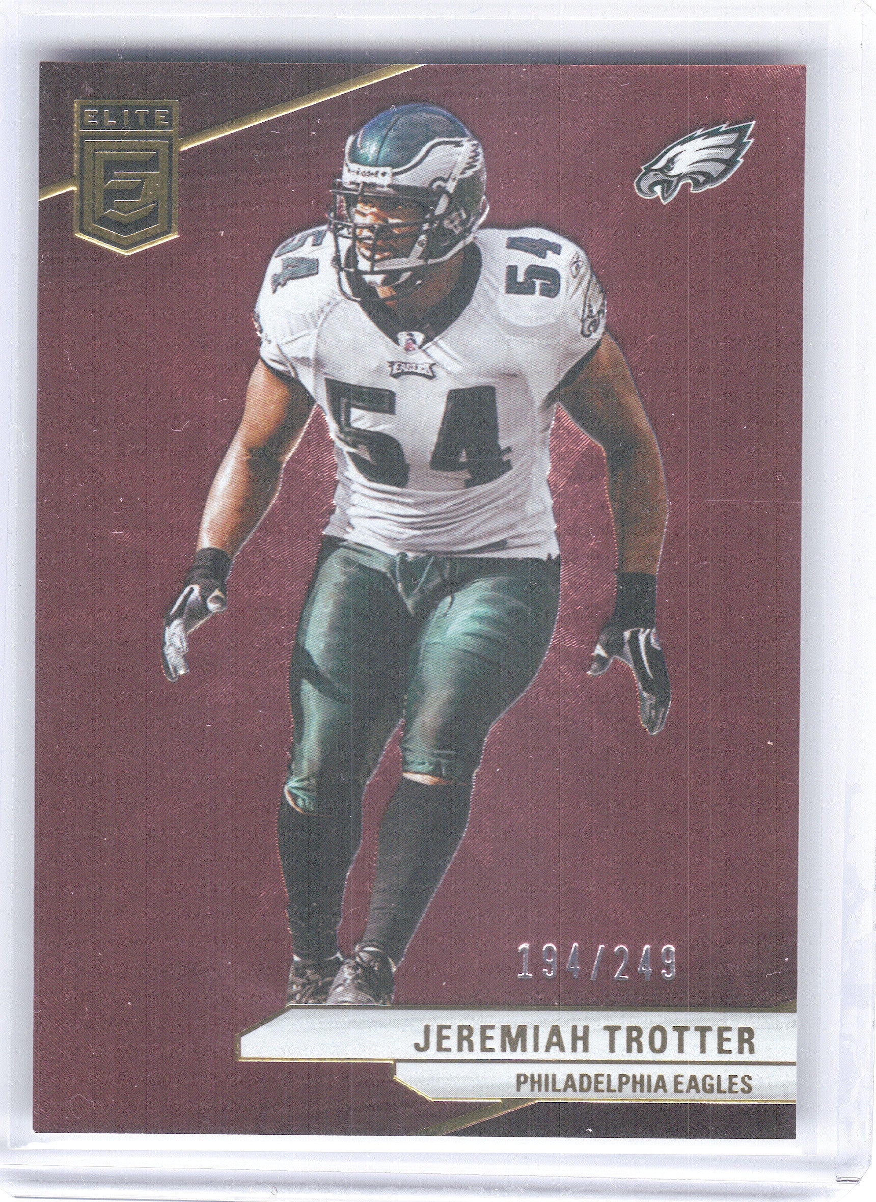 2024 Donruss Elite #66 Jeremiah Trotter Maroon #/249 Philadelphia Eagles SN