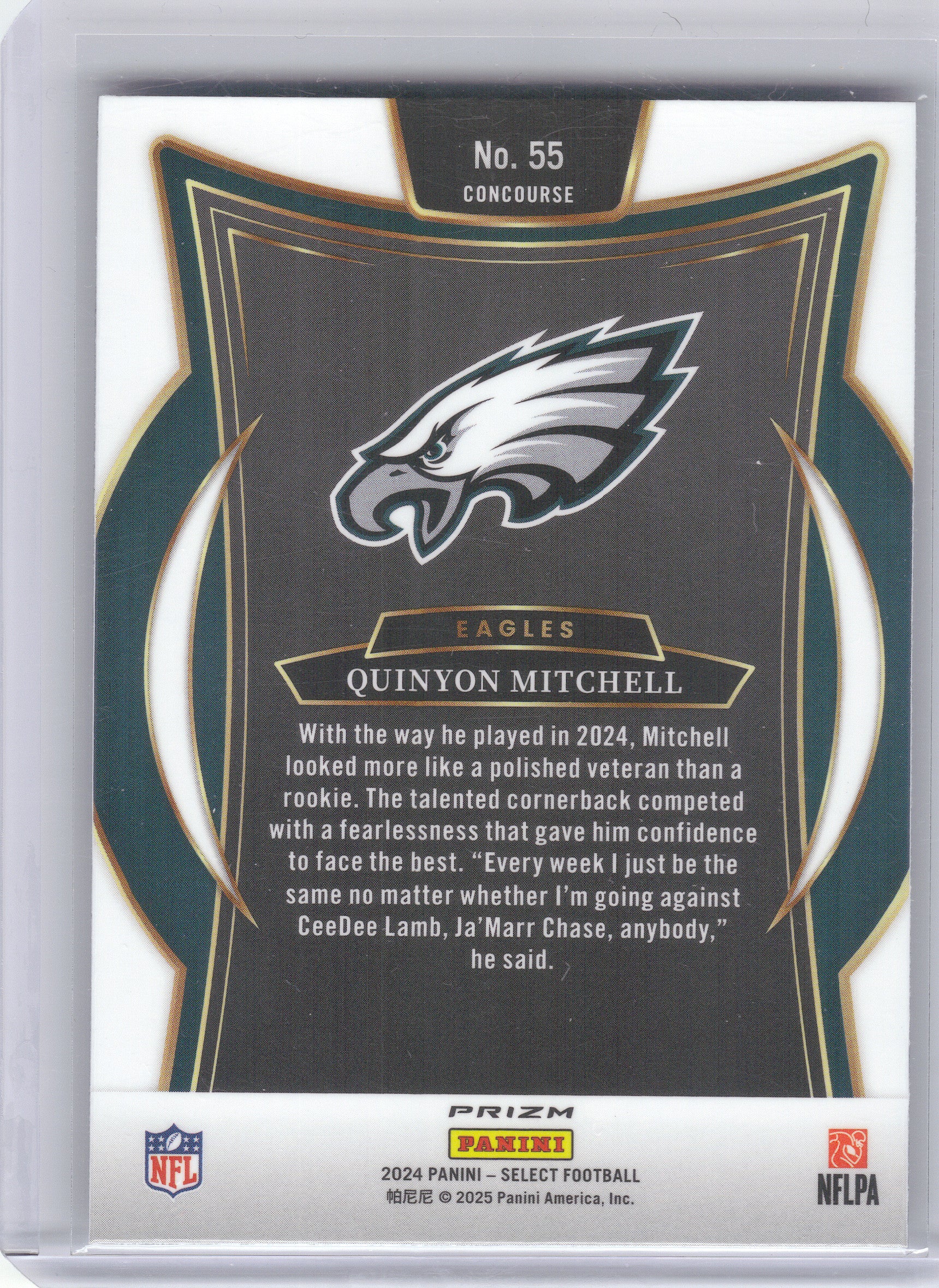 2024 Panini Select #55 Quinyon Mitchell Disco Prizm Philadelphia Eagles RC