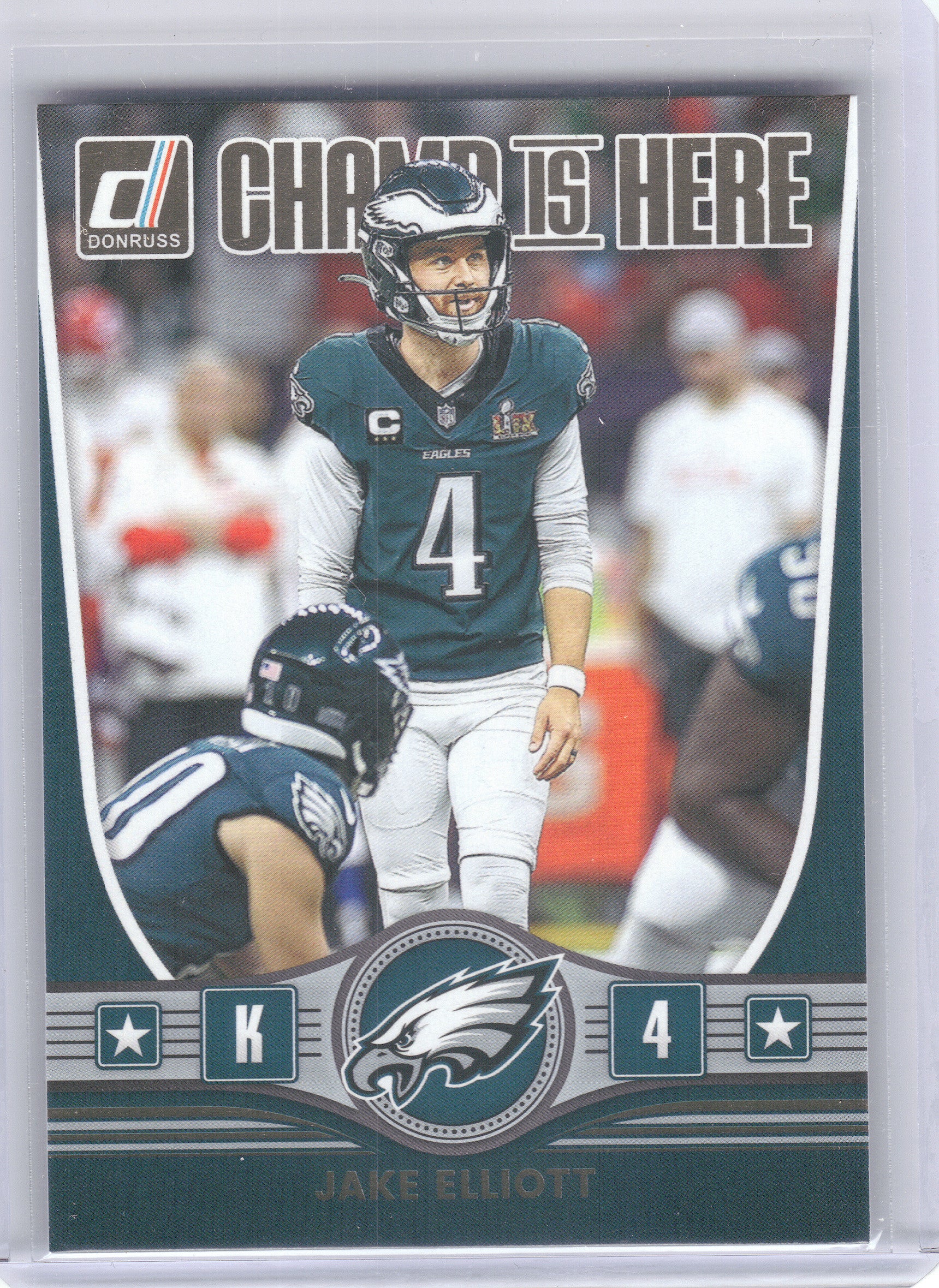 2025 Donruss #CIH-JET Jake Elliott Champ is Here Philadelphia Eagles