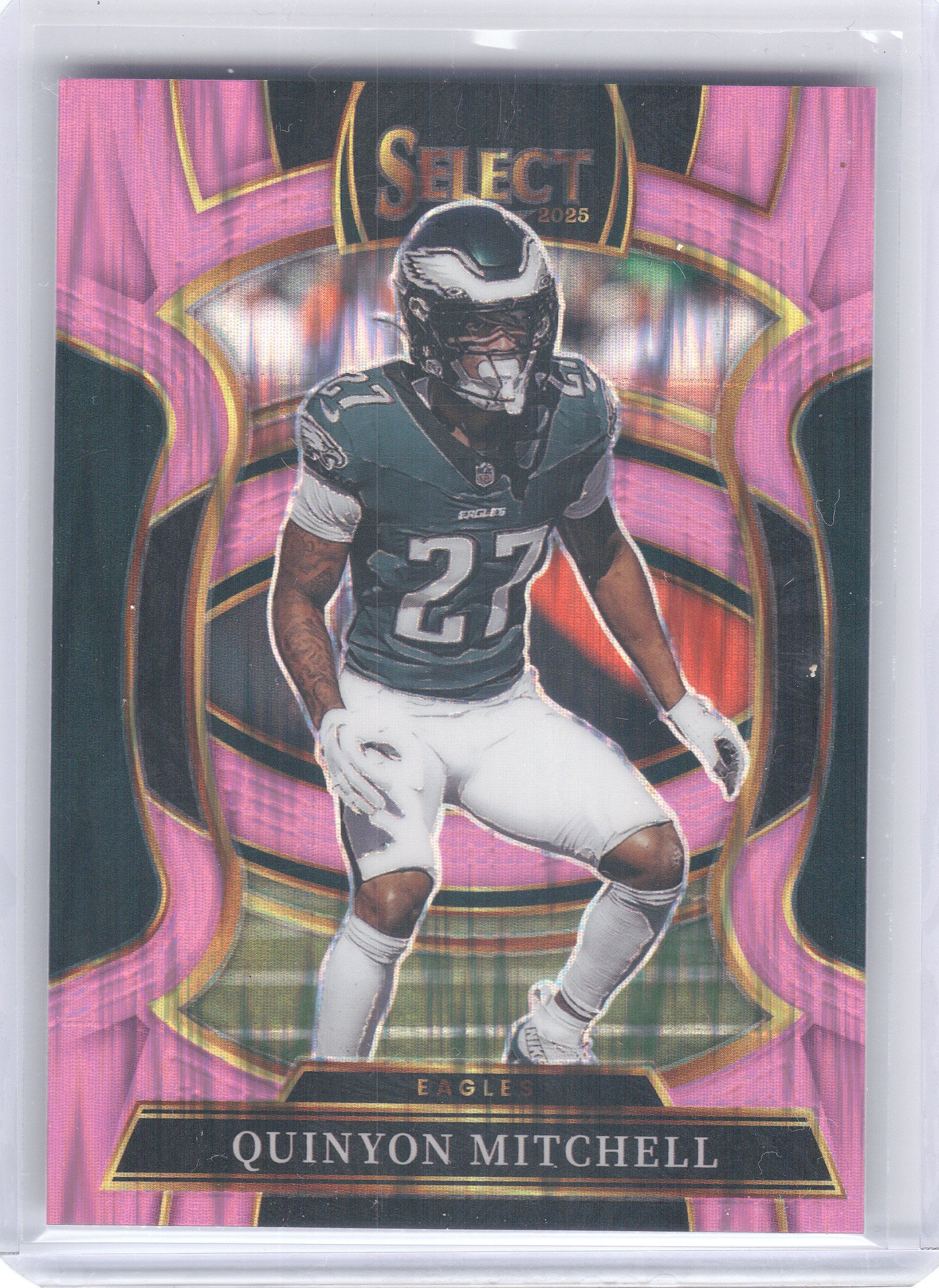 2025 Panini Select #92 Quinyon Mitchell Pink Prizm Shock Philadelphia Eagles