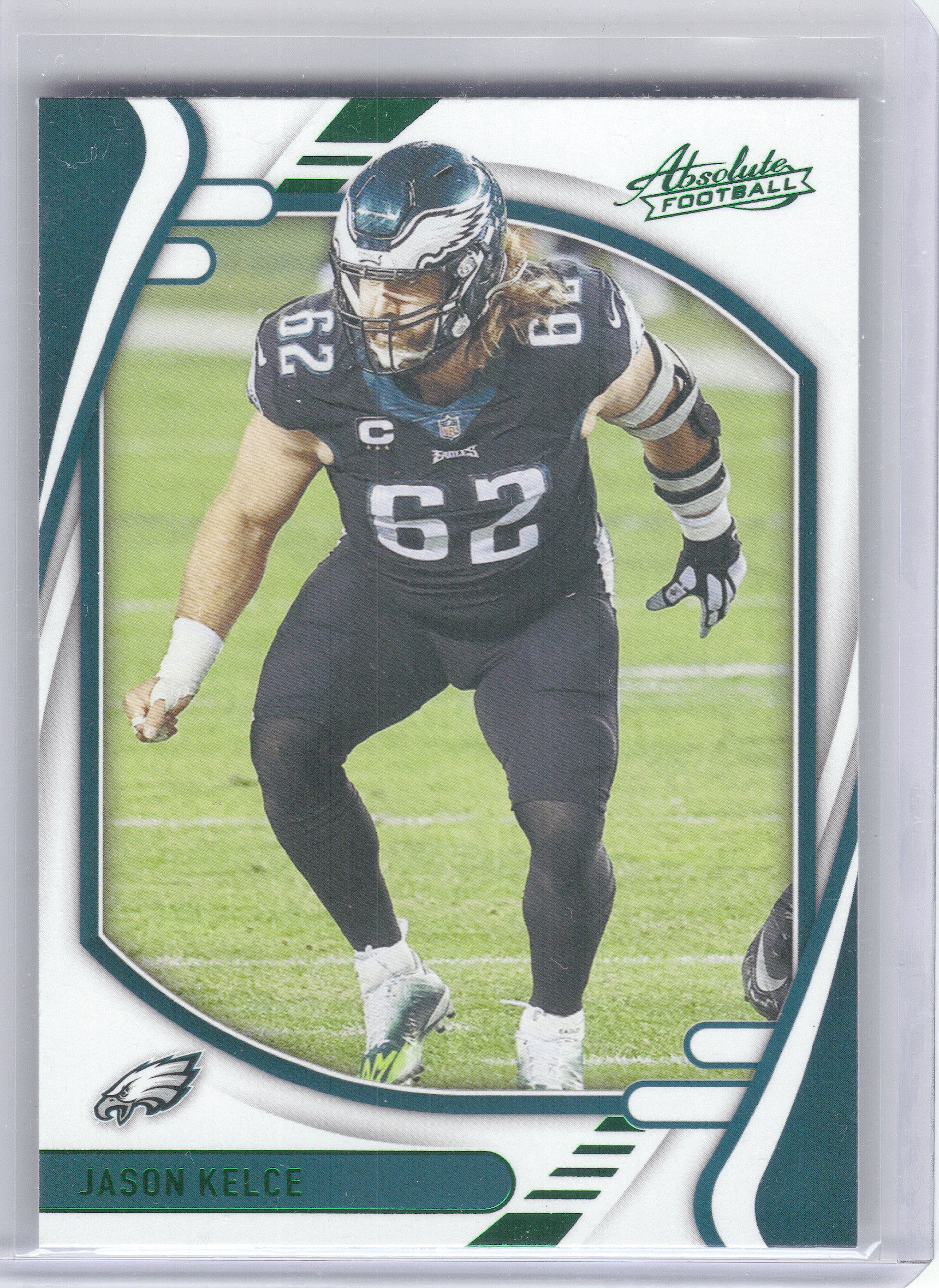 2021 Panini Absolute #77 Jason Kelce Green Philadelphia Eagles