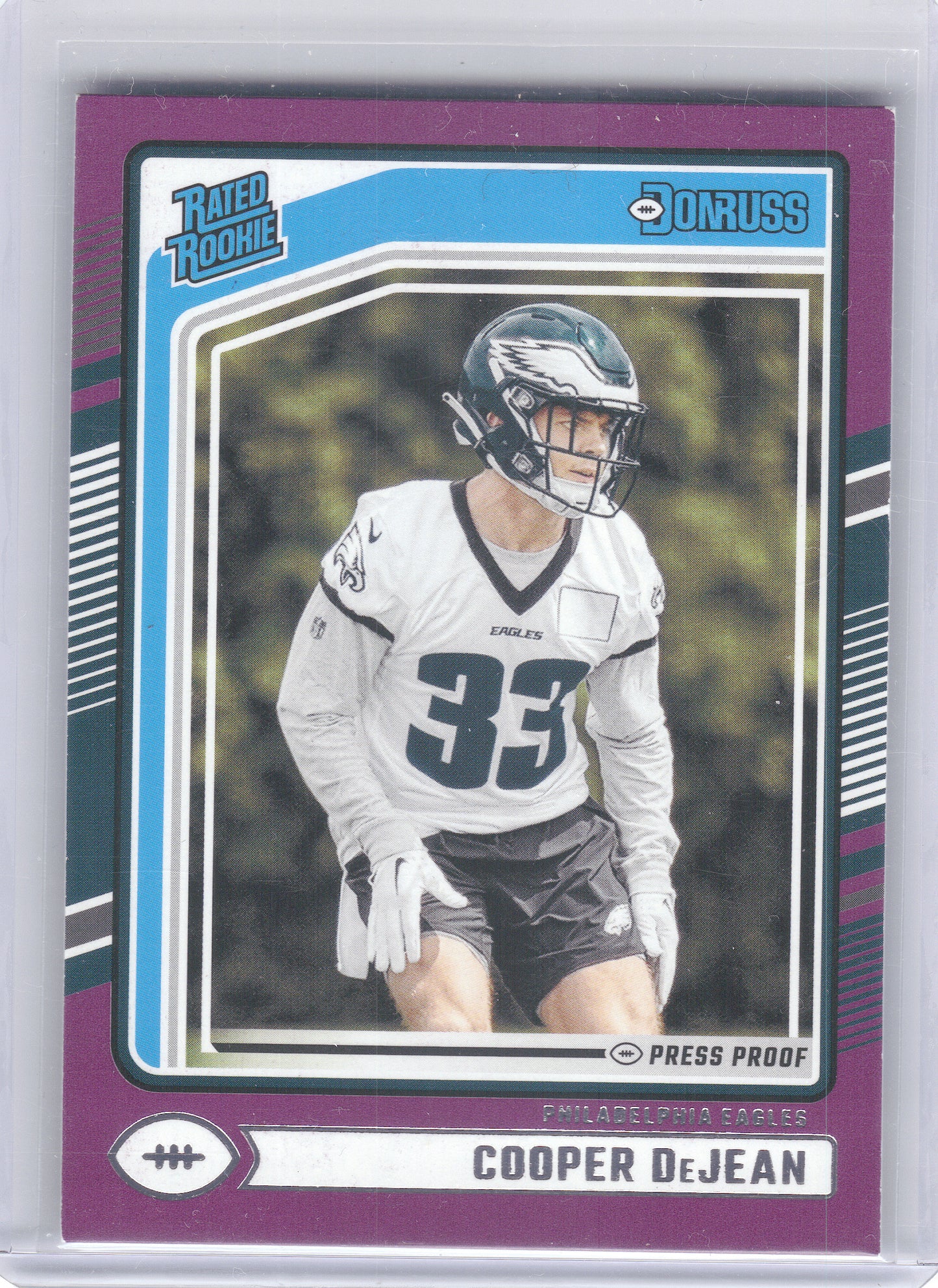 2024 Donruss #305 Cooper DeJean Press Proof Purple Philadelphia Eagles RC
