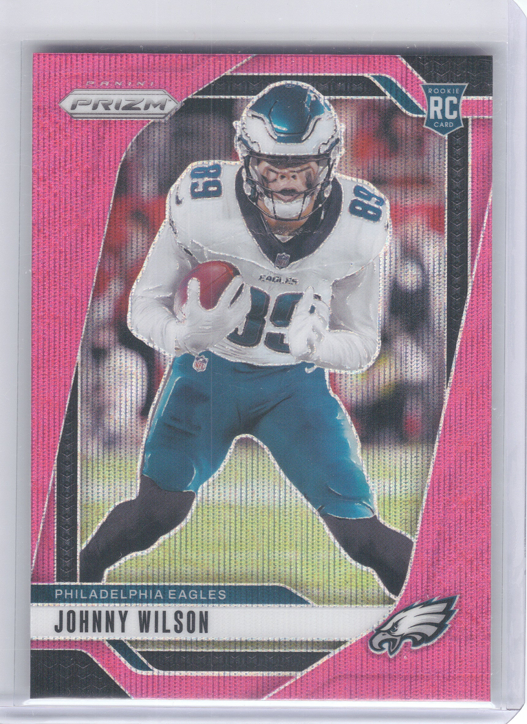 2024 Panini Prizm #355 Johnny Wilson Pink Wave Philadelphia Eagles RC