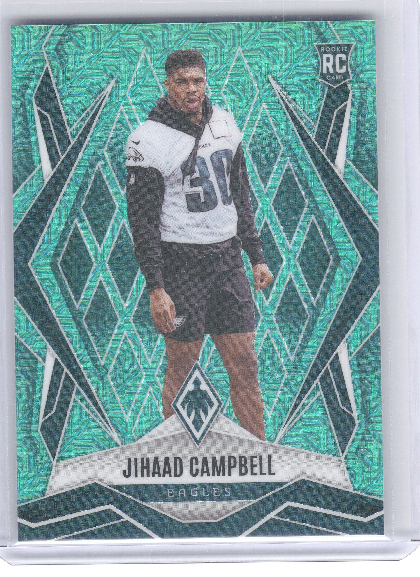 2025 Panini Phoenix #235 Jihaad Campbell Teal Mojo Prizm #/50 Philadelphia Eagles SN,RC