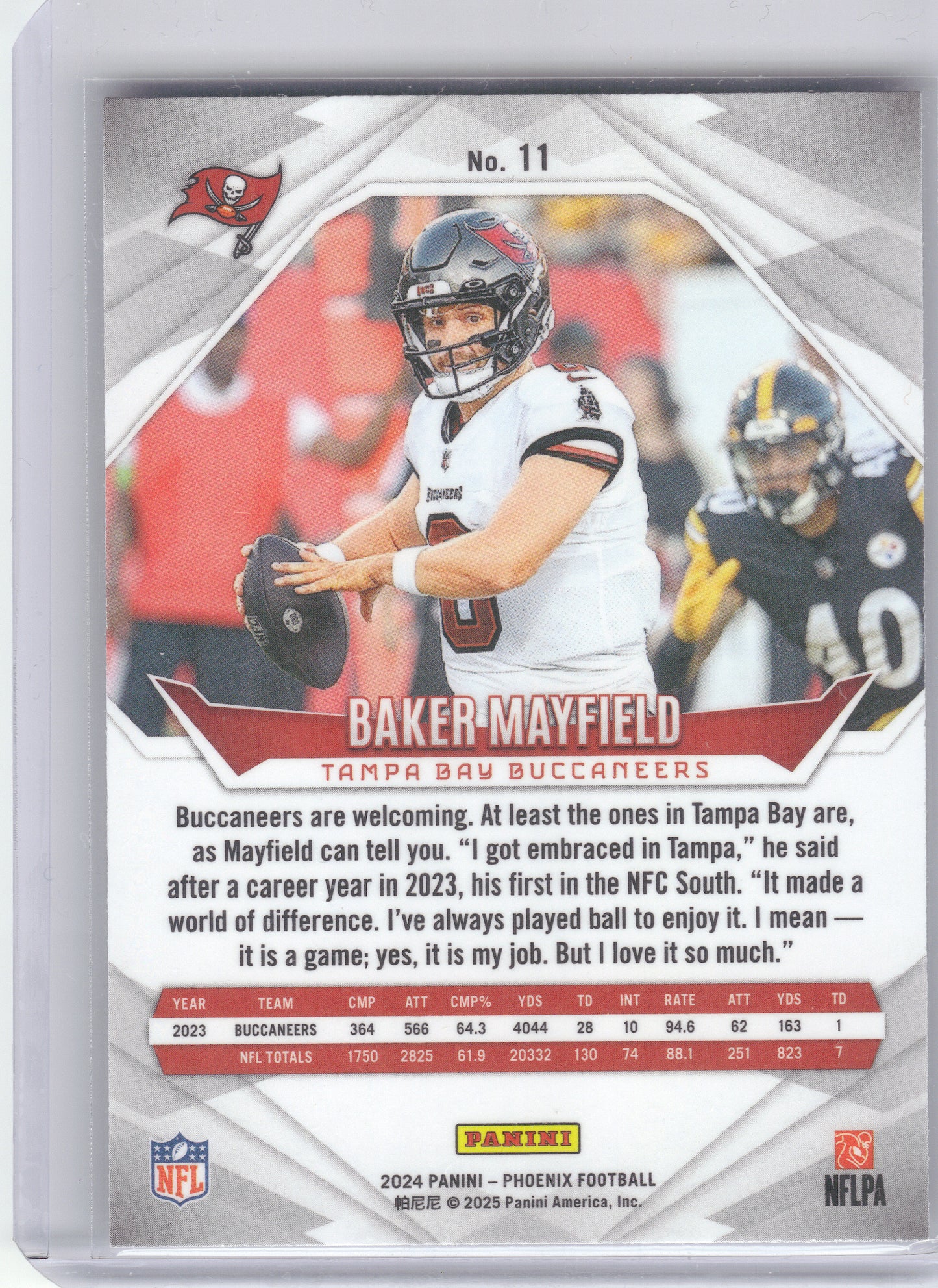 2024 Panini Phoenix #11 Baker Mayfield International Tampa Bay Buccaneers