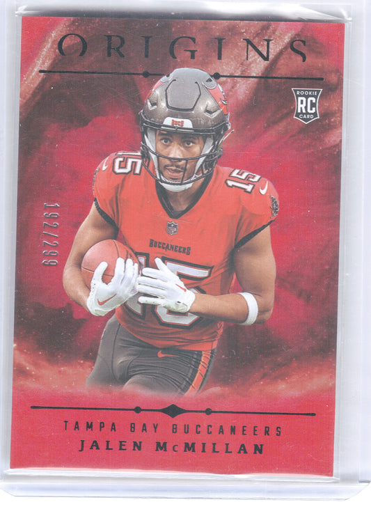 2024 Panini Origins #136 Jalen McMillan Holo Red #/299 Tampa Bay Buccaneers SN,RC