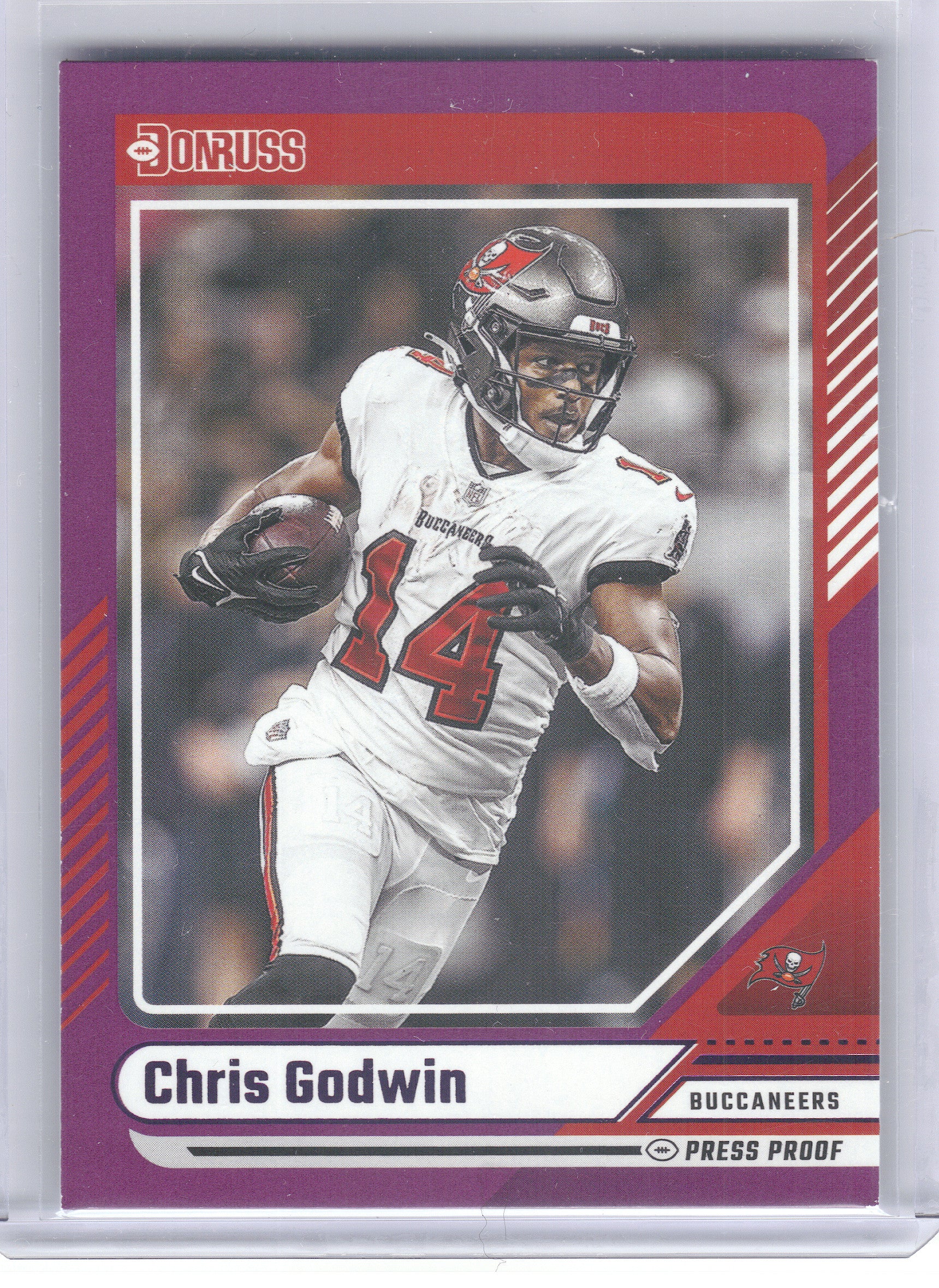 2024 Donruss #247 Chris Godwin Press Proof Purple Tampa Bay Buccaneers