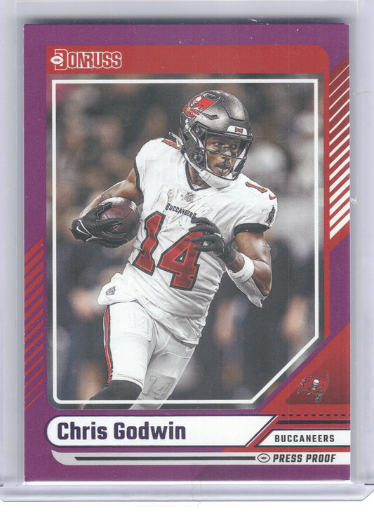 2024 Donruss #247 Chris Godwin Press Proof Purple Tampa Bay Buccaneers