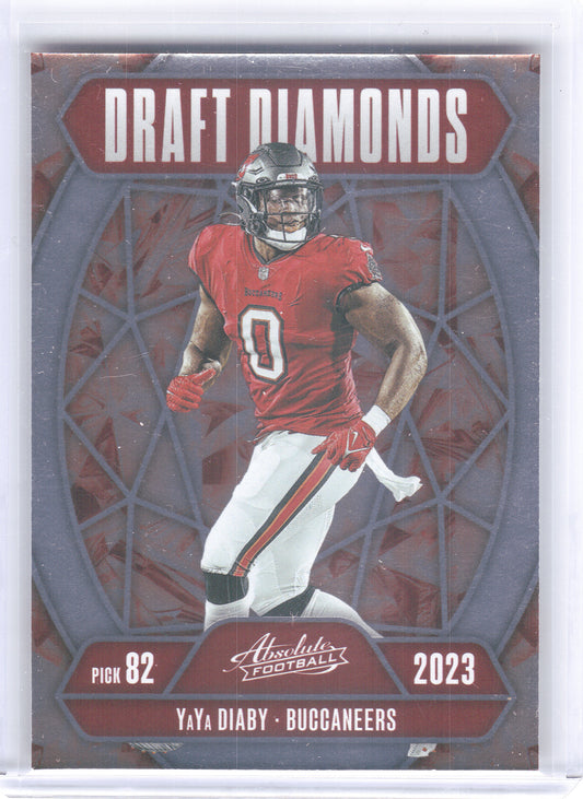 2025 Panini Absolute #DD-YDY YaYa Diaby Draft Diamonds Tampa Bay Buccaneers