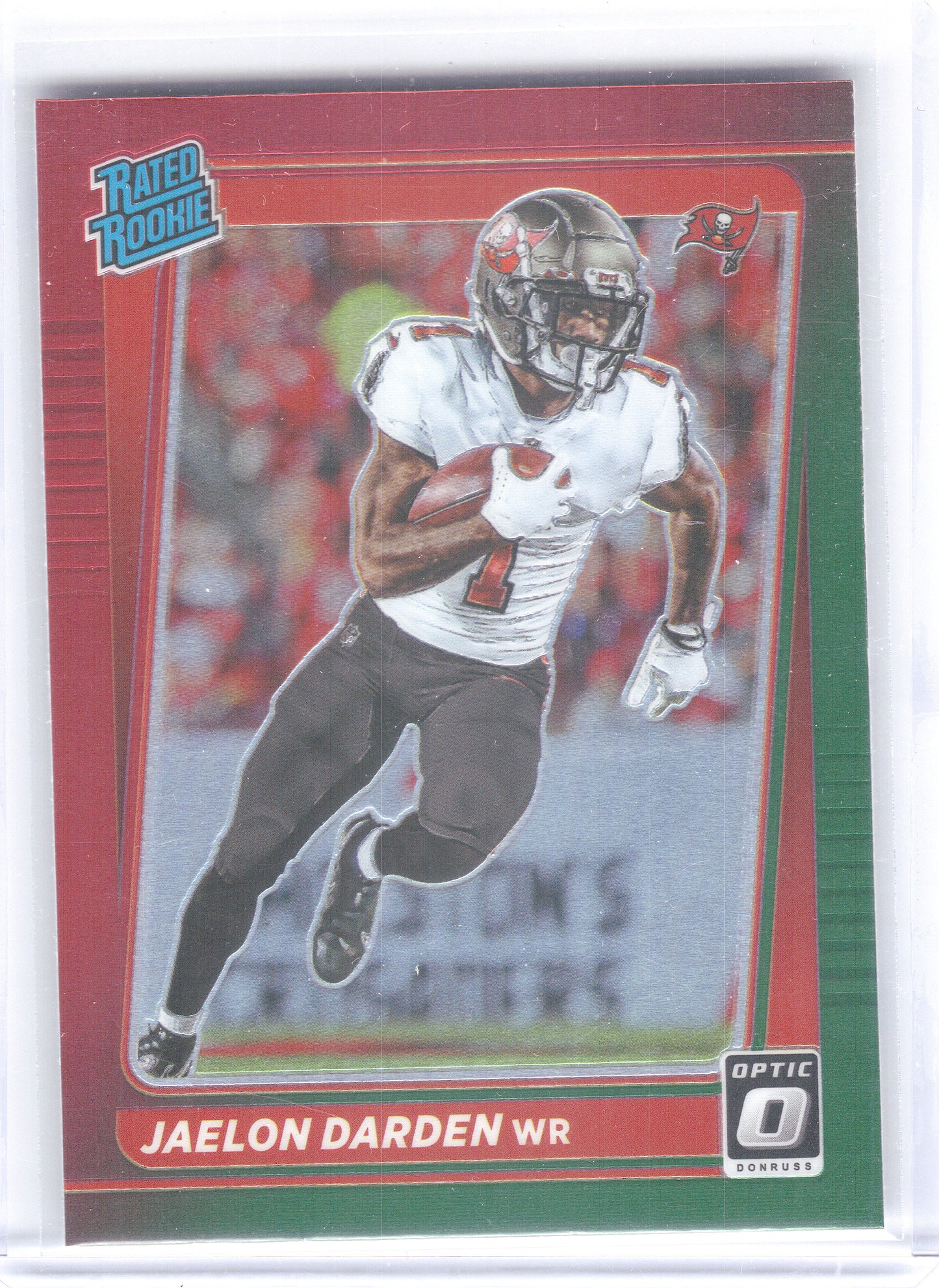 2021 Donruss #P-288 Jaelon Darden Optic Rated Rookie Preview Red and Green Tampa Bay Buccaneers
