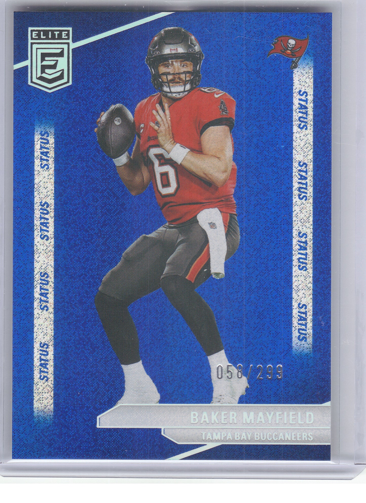 2024 Donruss Elite #5 Baker Mayfield Status Sparkle #/299 Tampa Bay Buccaneers SN
