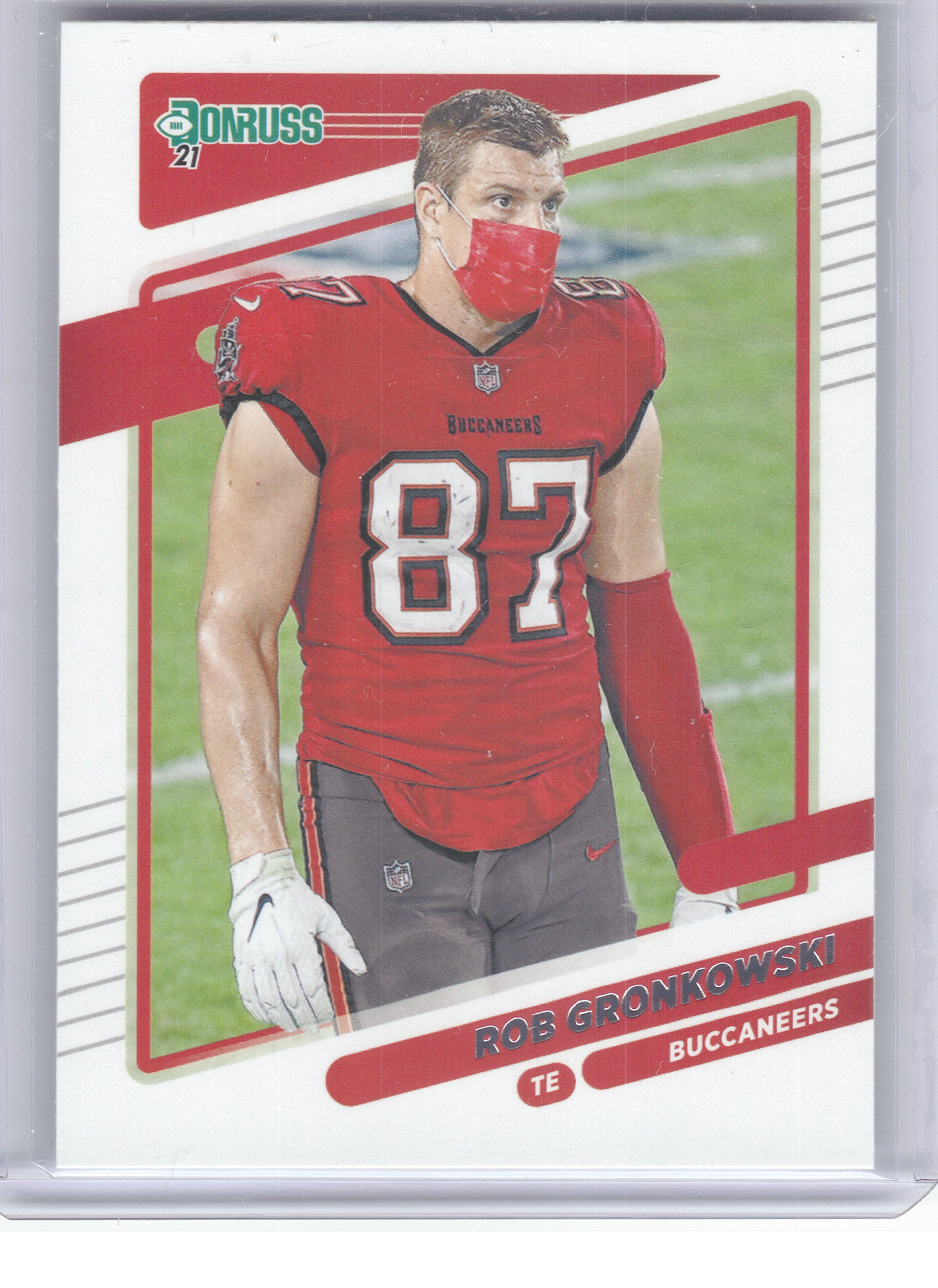 2021 Donruss #104b Rob Gronkowski No Helmet Tampa Bay Buccaneers