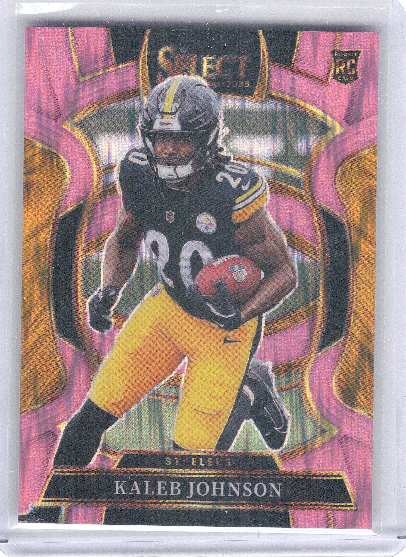 2025 Panini Select #52 Kaleb Johnson Silver Prizm Pittsburgh Steelers RC
