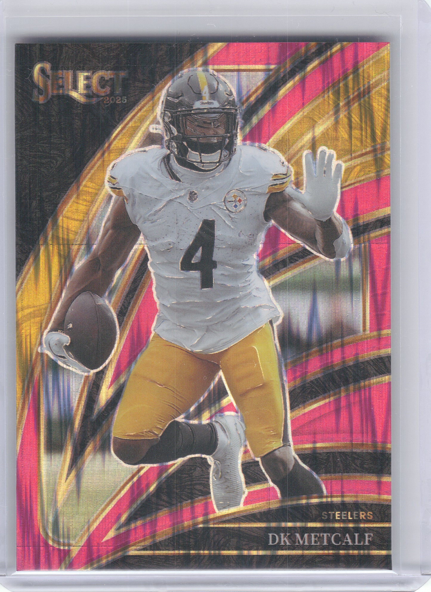 2025 Panini Select #253 DK Metcalf Pink Prizm Shock Pittsburgh Steelers