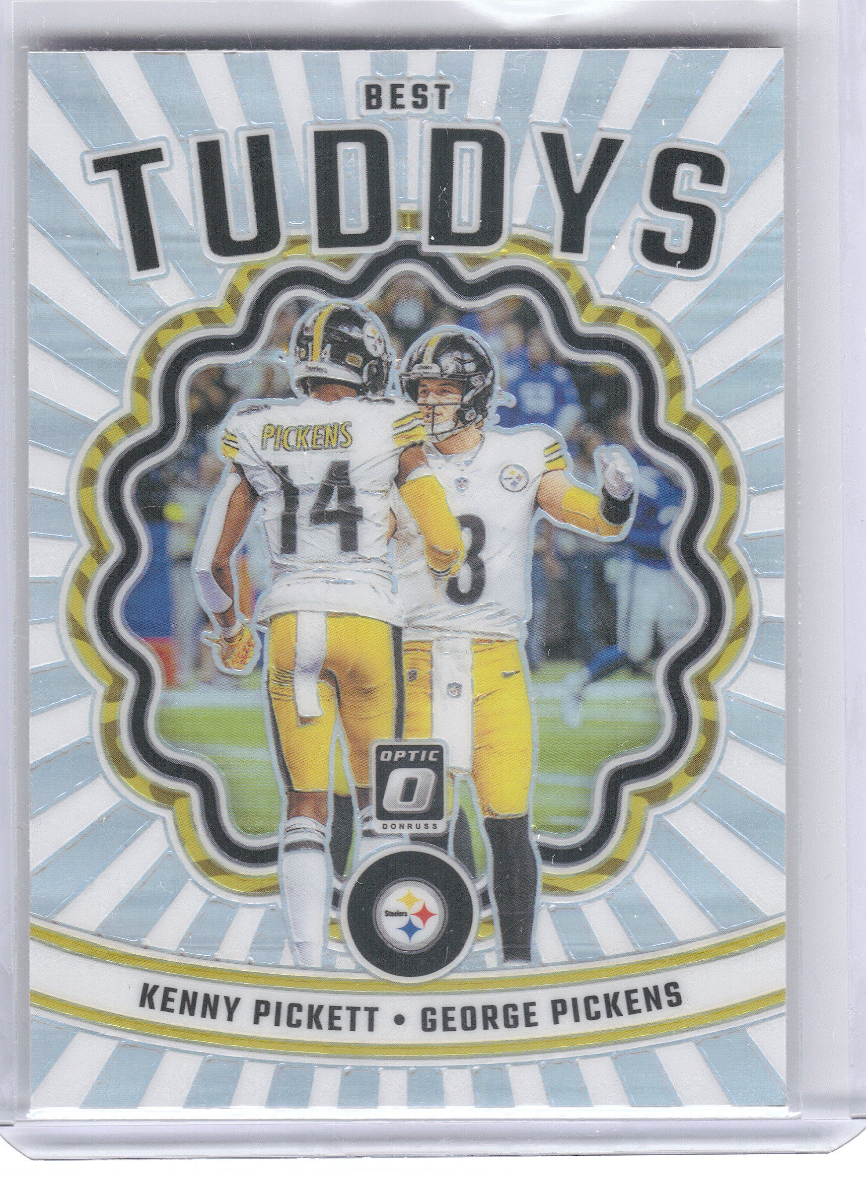 2023 Donruss Optic #BT-KG Kenny Pickett / George Pickens Best Tuddys Pittsburgh Steelers