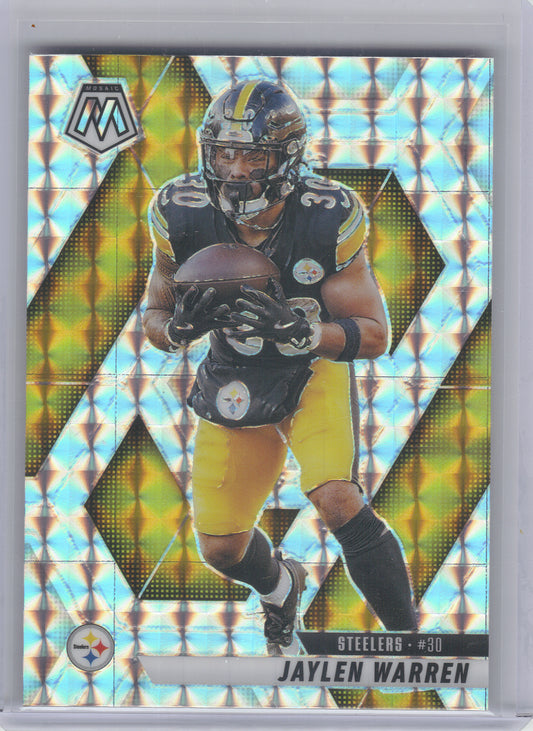 2025 Panini Mosaic #144 Jaylen Warren Mosaic Pittsburgh Steelers