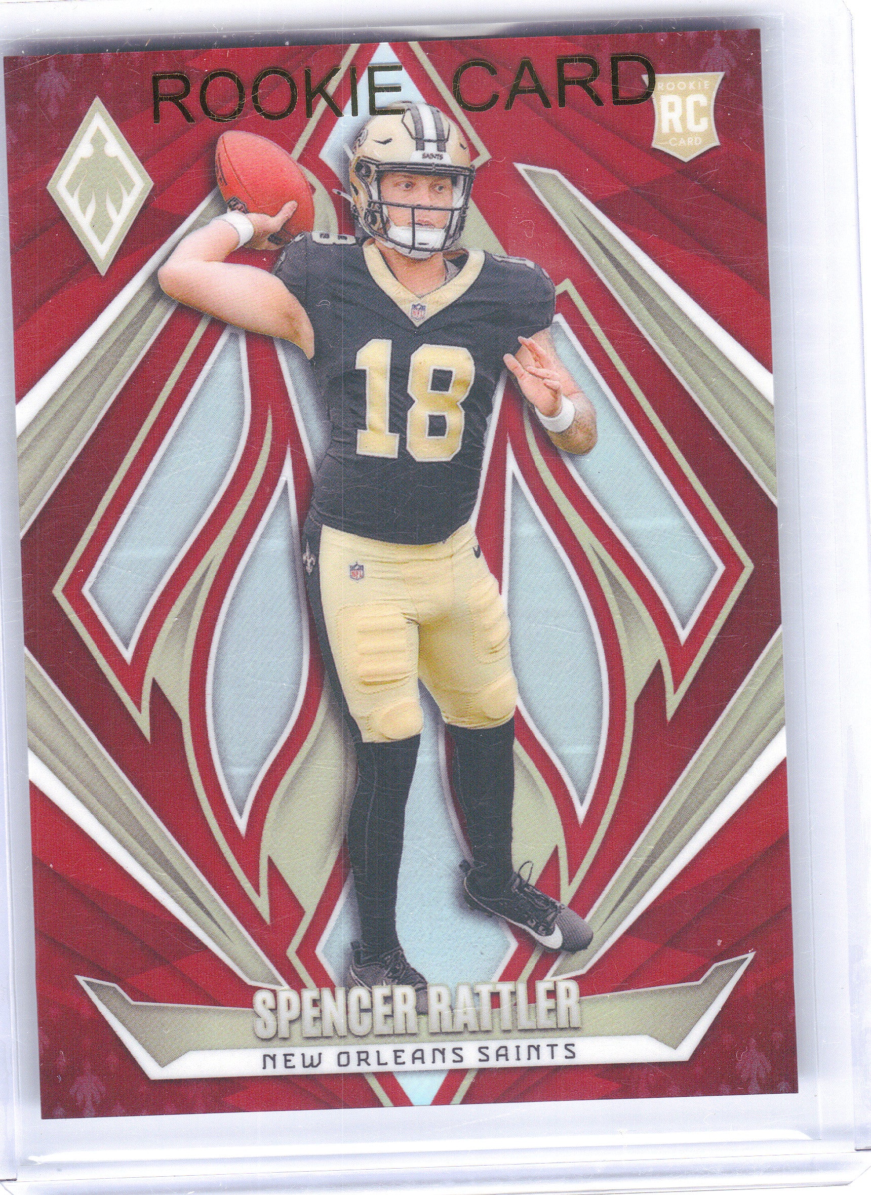 2024 Panini Phoenix #239 Spencer Rattler Red #/99 New Orleans Saints SN,RC