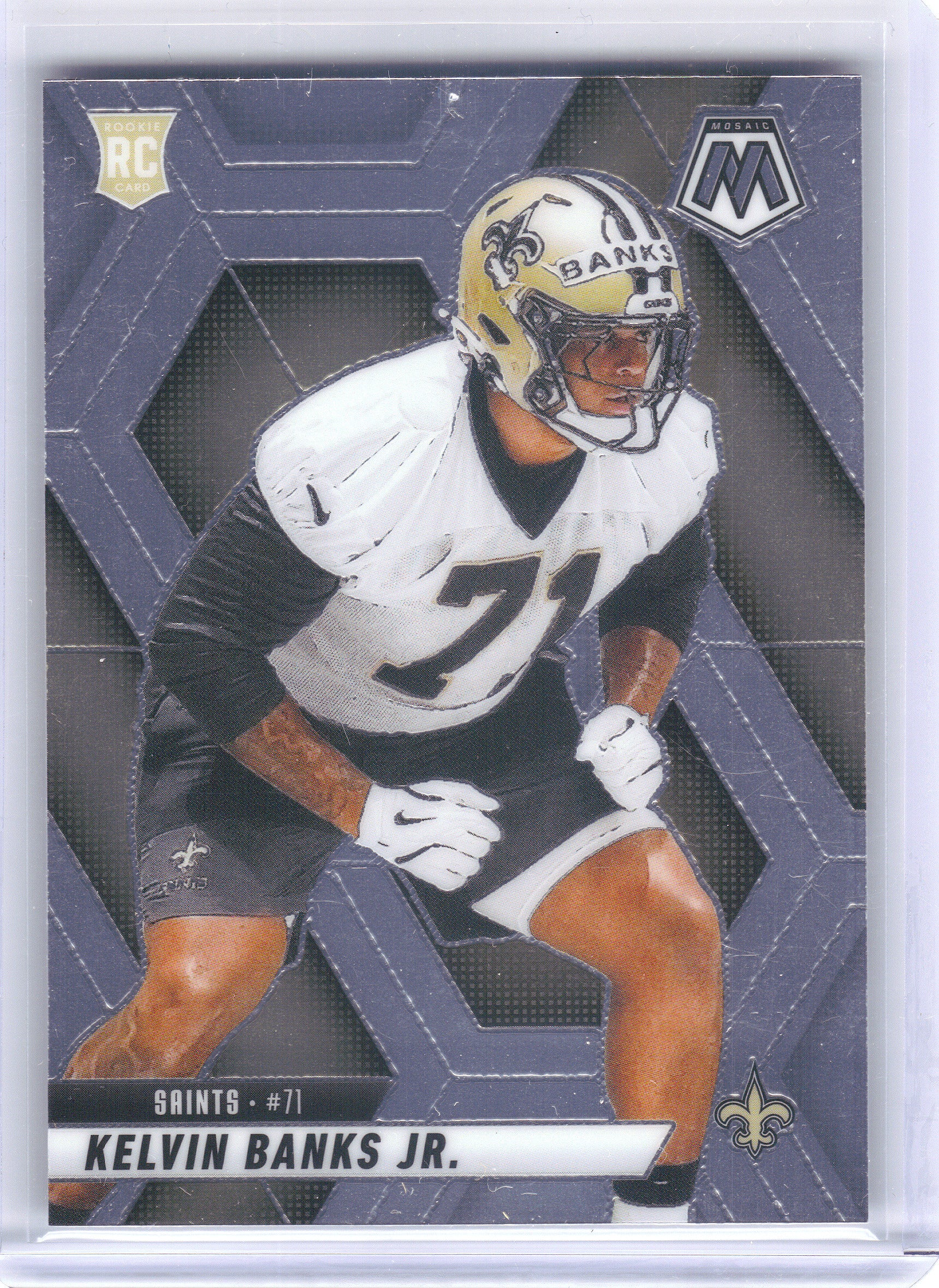 2025 Panini Mosaic #338 Kelvin Banks Jr. New Orleans Saints RC