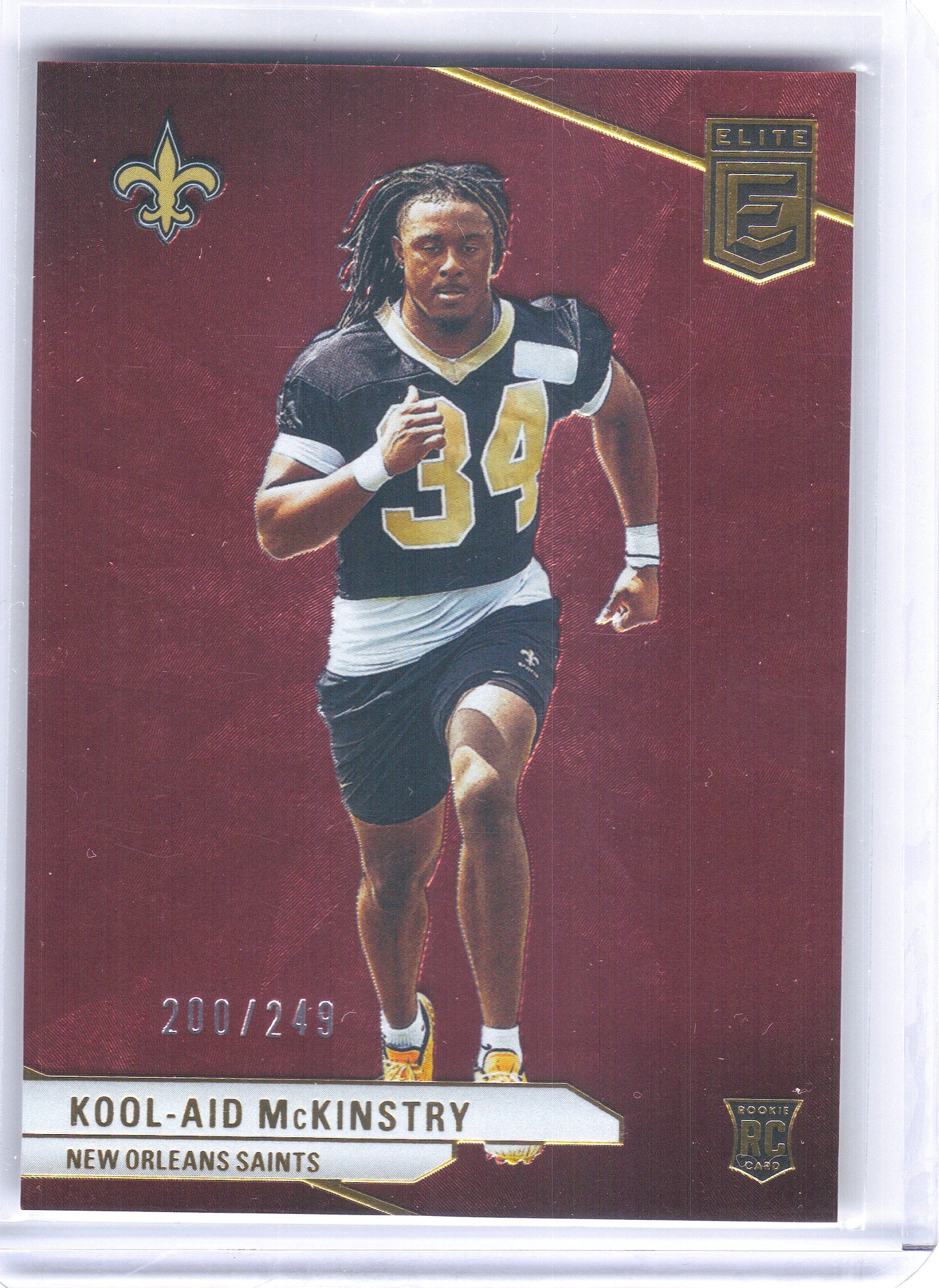 2024 Donruss Elite #195 Kool-Aid McKinstry Maroon #/249 New Orleans Saints SN,RC