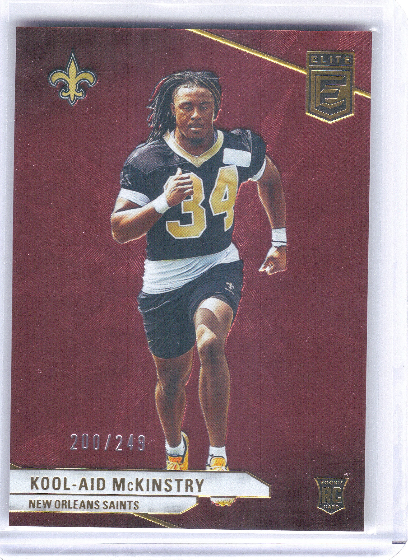 2024 Donruss Elite #195 Kool-Aid McKinstry Maroon #/249 New Orleans Saints SN,RC