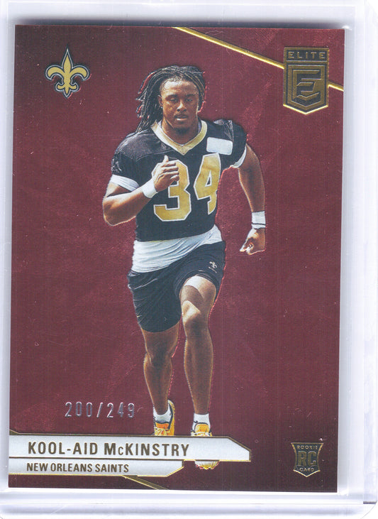 2024 Donruss Elite #195 Kool-Aid McKinstry Maroon #/249 New Orleans Saints SN,RC