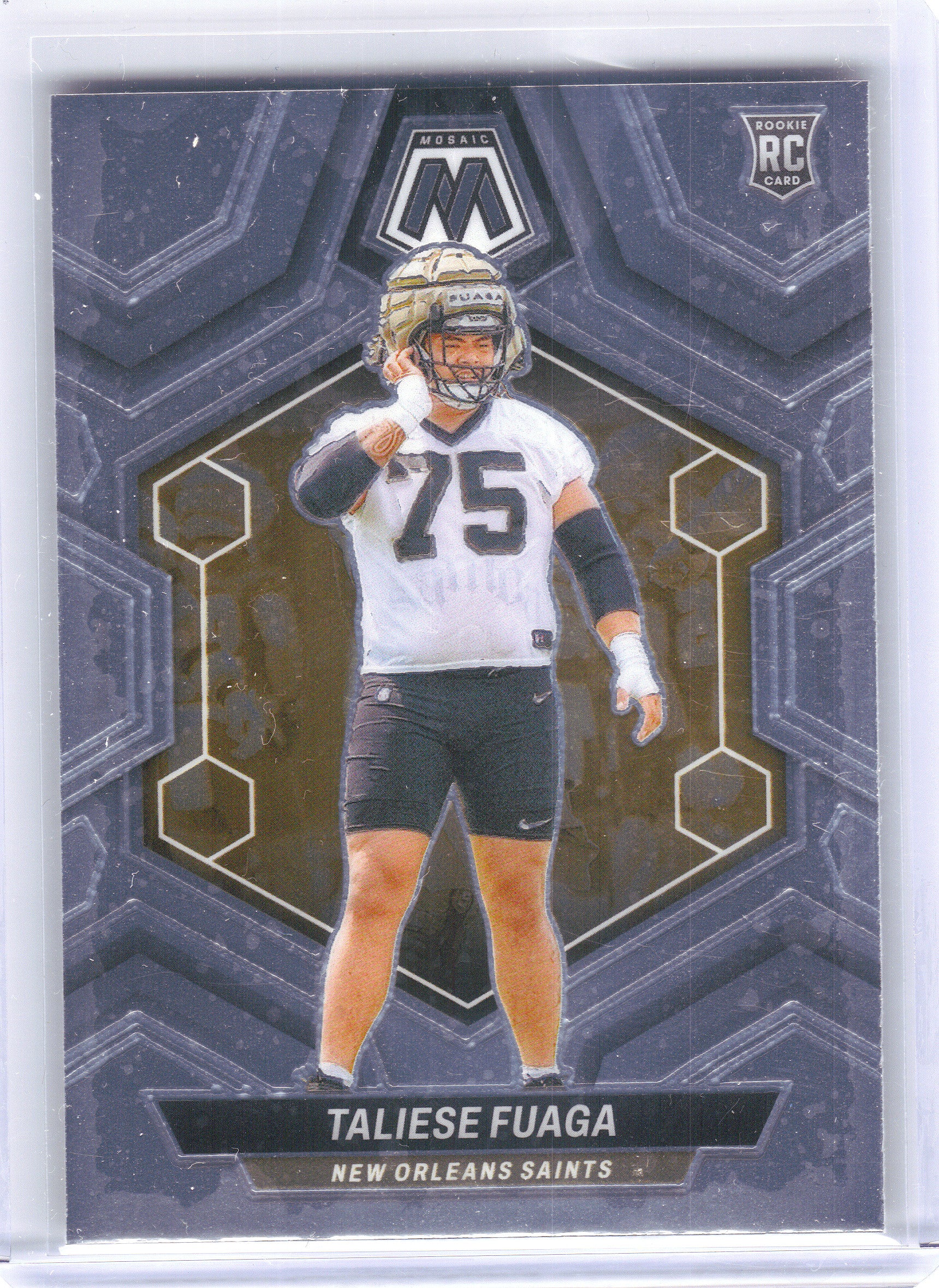 2024 Panini Mosaic #314 Taliese Fuaga New Orleans Saints RC