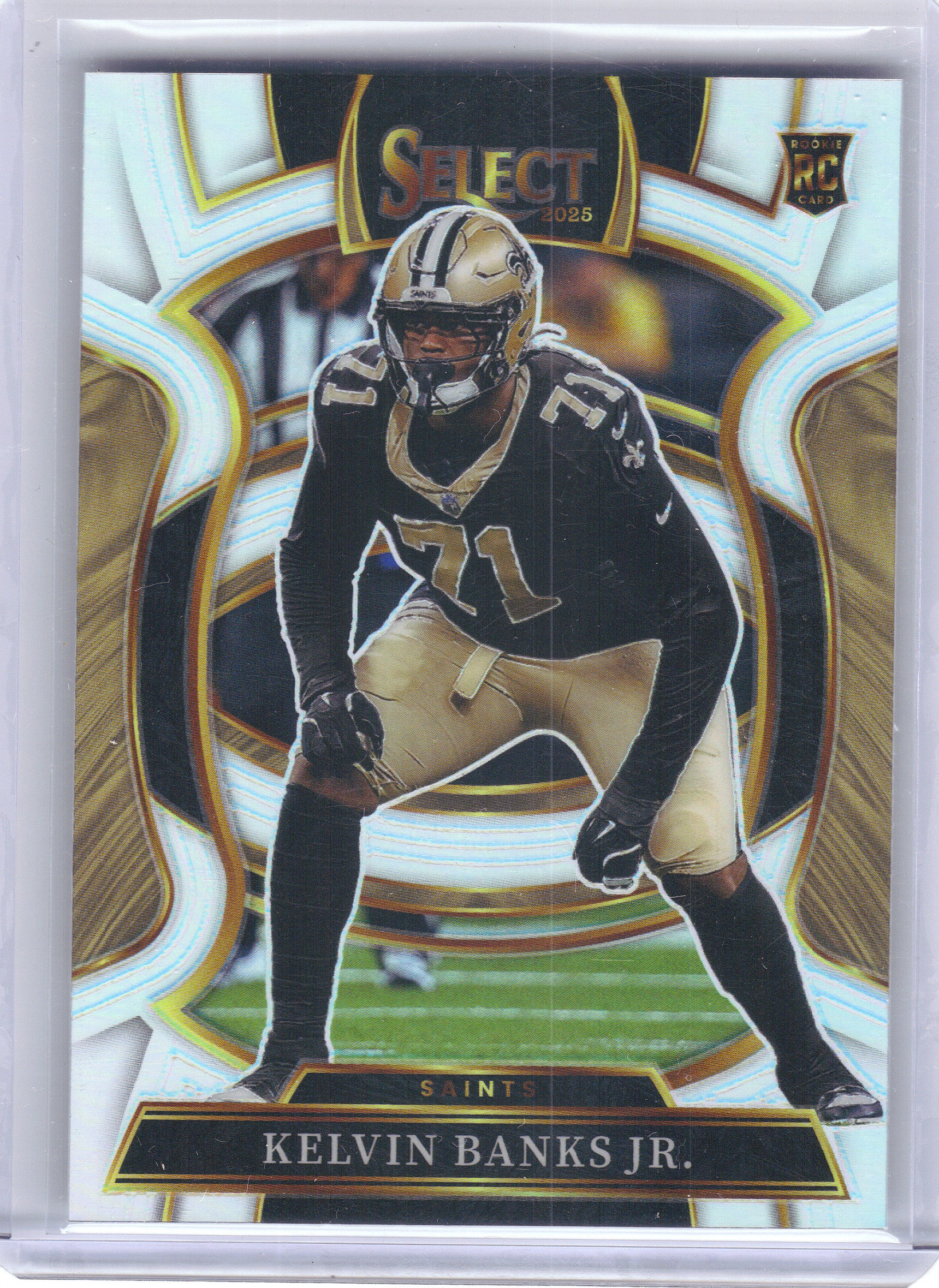 2025 Panini Select #42 Kelvin Banks Jr. Silver Prizm New Orleans Saints