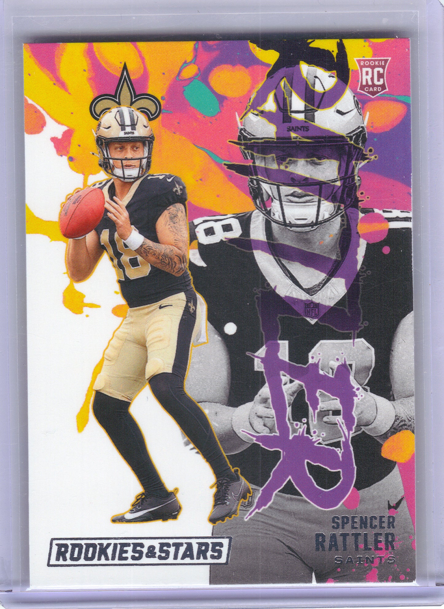 2024 Panini Rookies & Stars #RE-SRR Spencer Rattler Rookie Exclusive New Orleans Saints