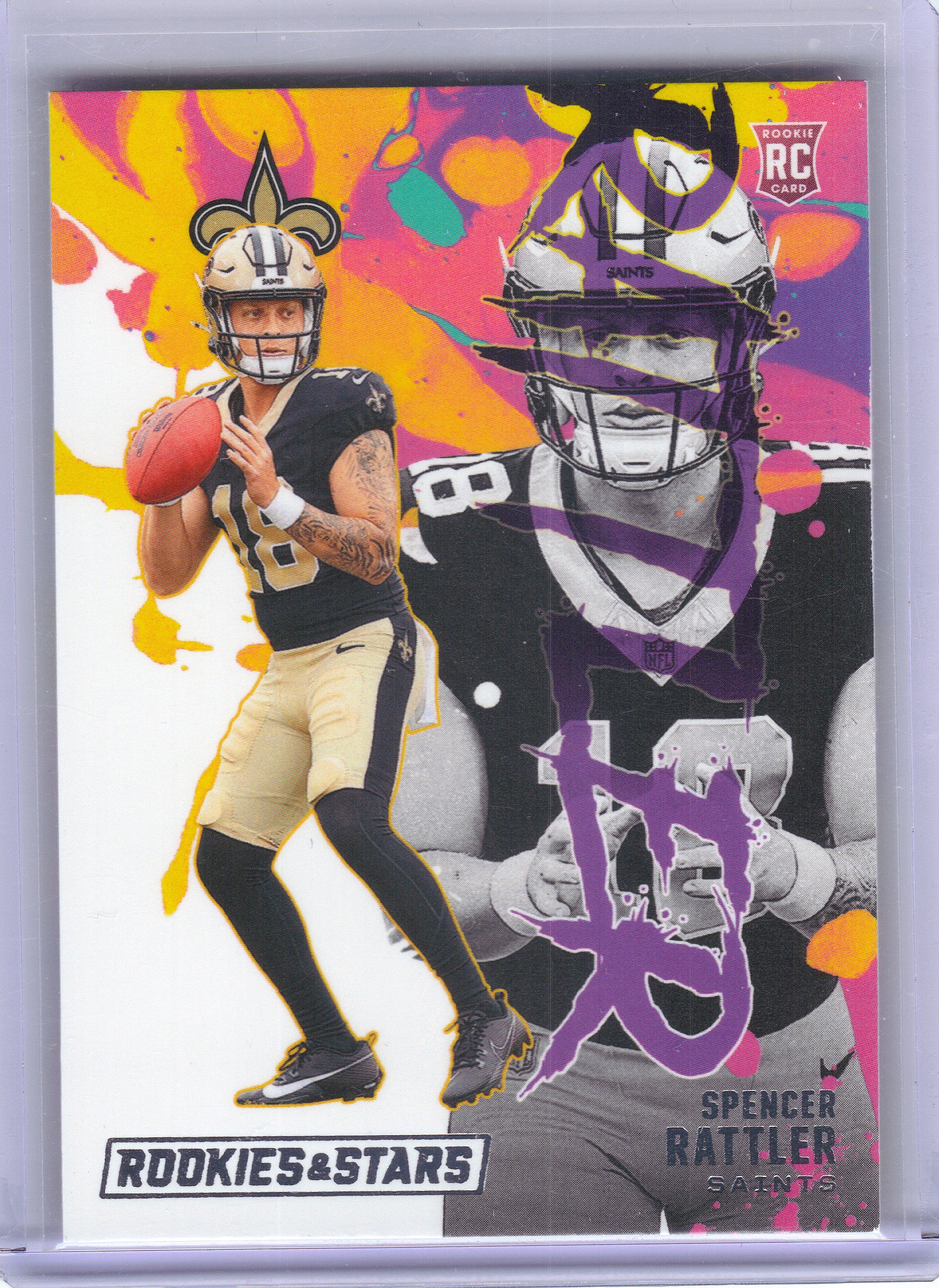 2024 Panini Rookies & Stars #RE-SRR Spencer Rattler Rookie Exclusive New Orleans Saints