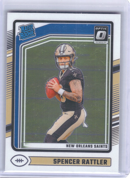 2024 Donruss Optic #289 Spencer Rattler New Orleans Saints RC