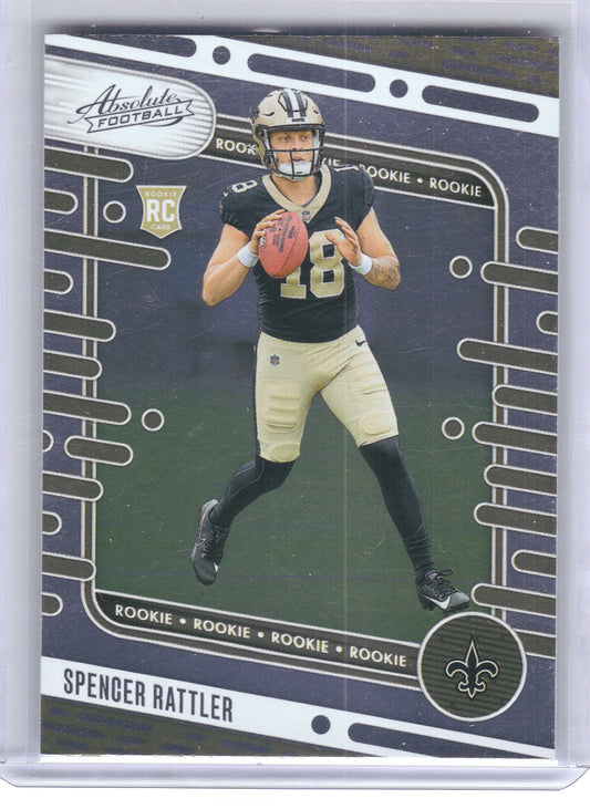 2024 Panini Absolute #194 Spencer Rattler Yellow New Orleans Saints
