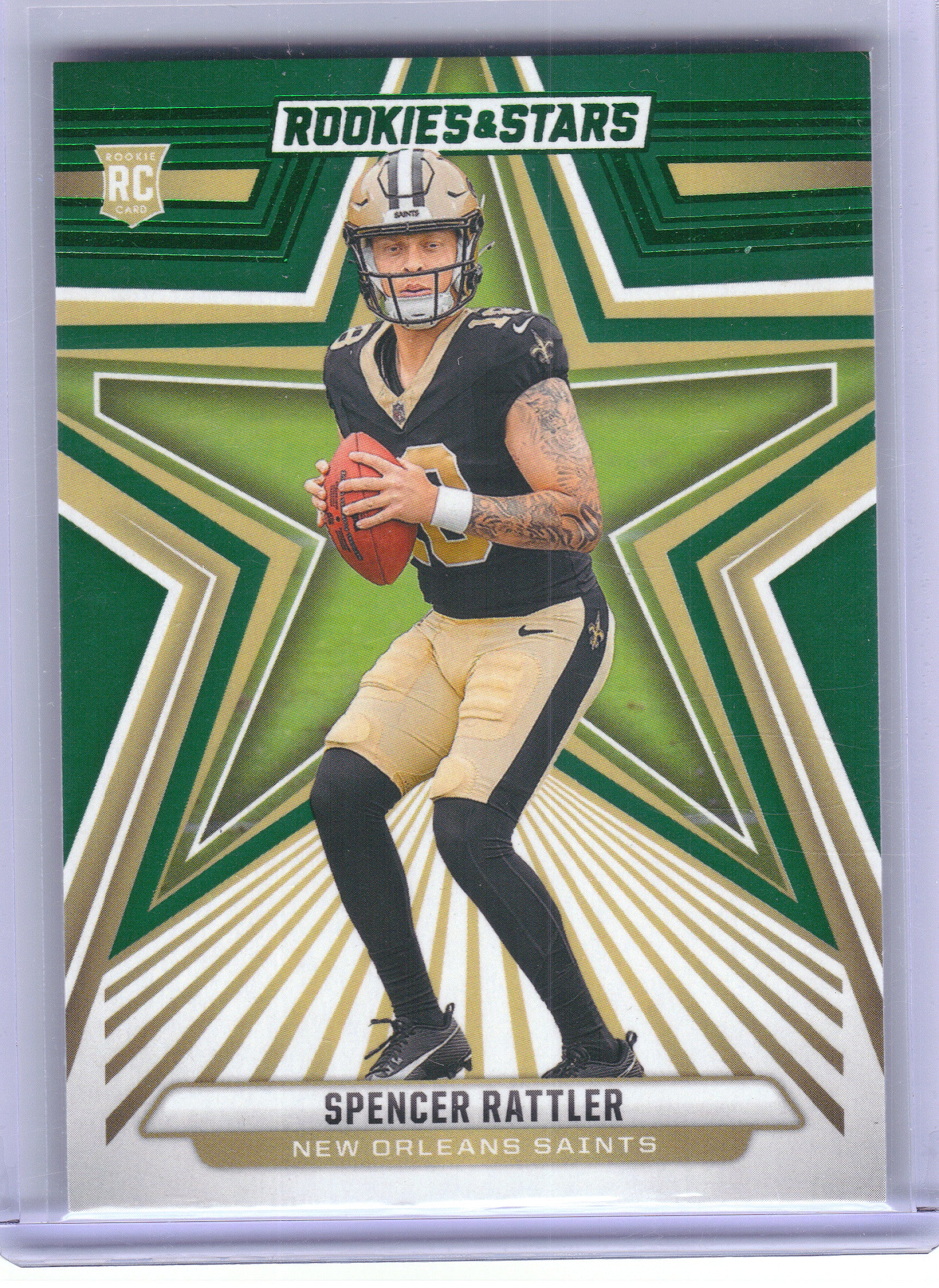 2024 Panini Rookies & Stars #189 Spencer Rattler Green New Orleans Saints