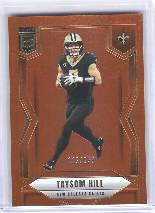 2025 Donruss Elite #50 Taysom Hill Orange #/199 New Orleans Saints SN