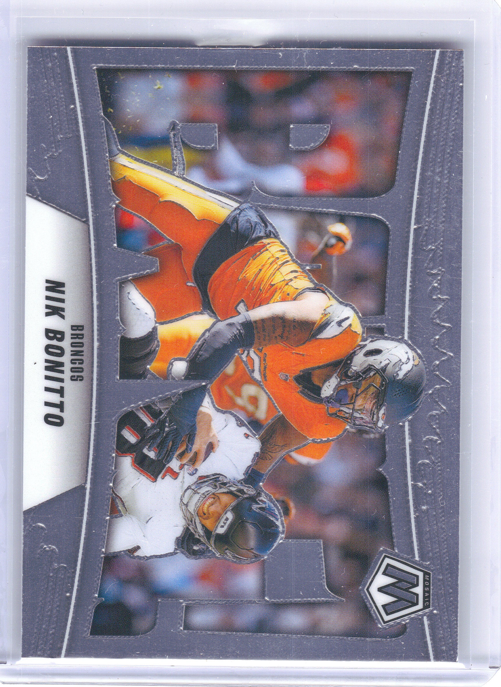 2025 Panini Mosaic #5 Nik Bonitto Bang! Denver Broncos