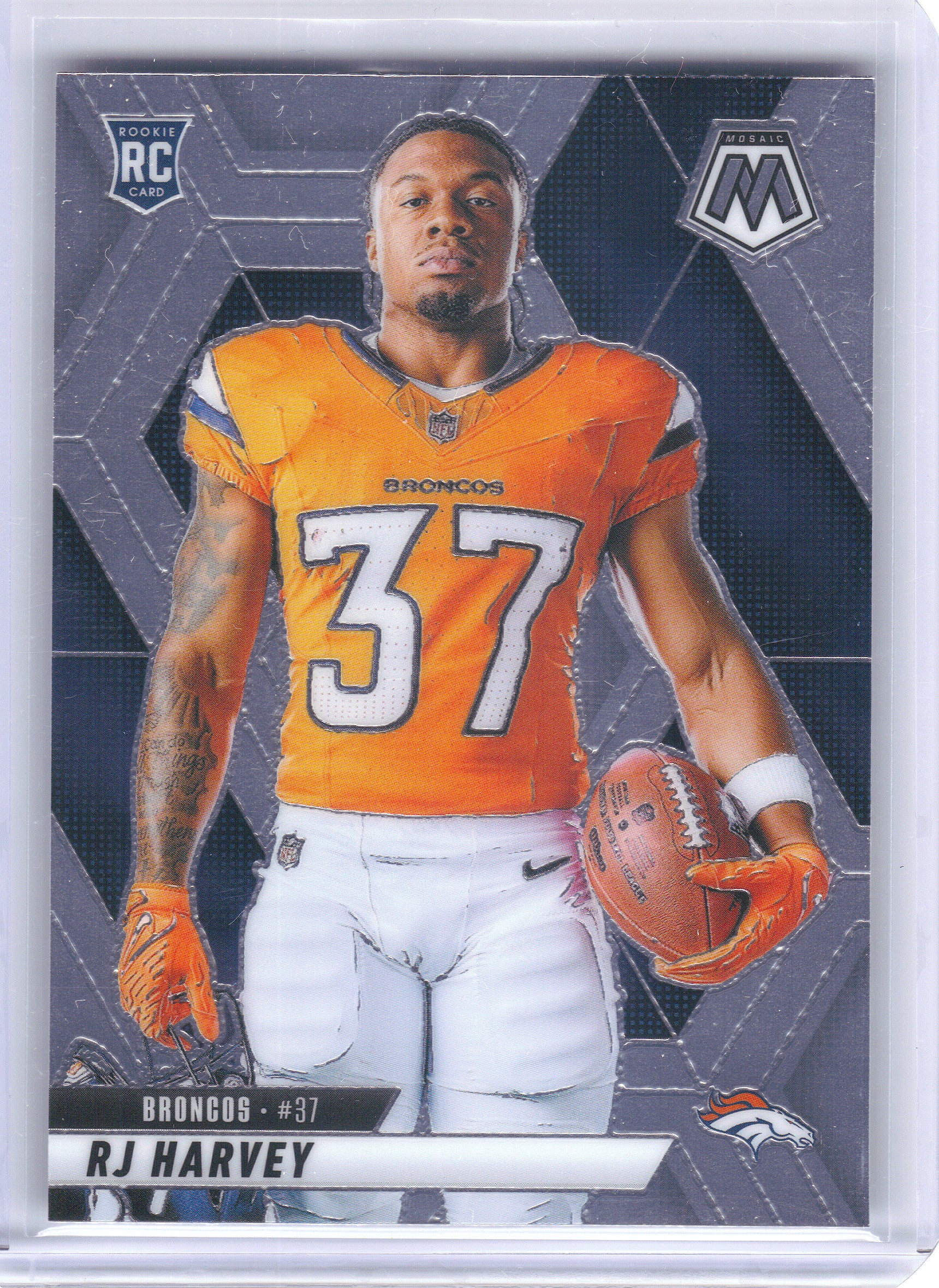 2025 Panini Mosaic #284 RJ Harvey Mosaic Variation Denver Broncos RC