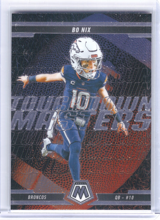 2025 Panini Mosaic #1 Bo Nix Touchdown Masters Denver Broncos