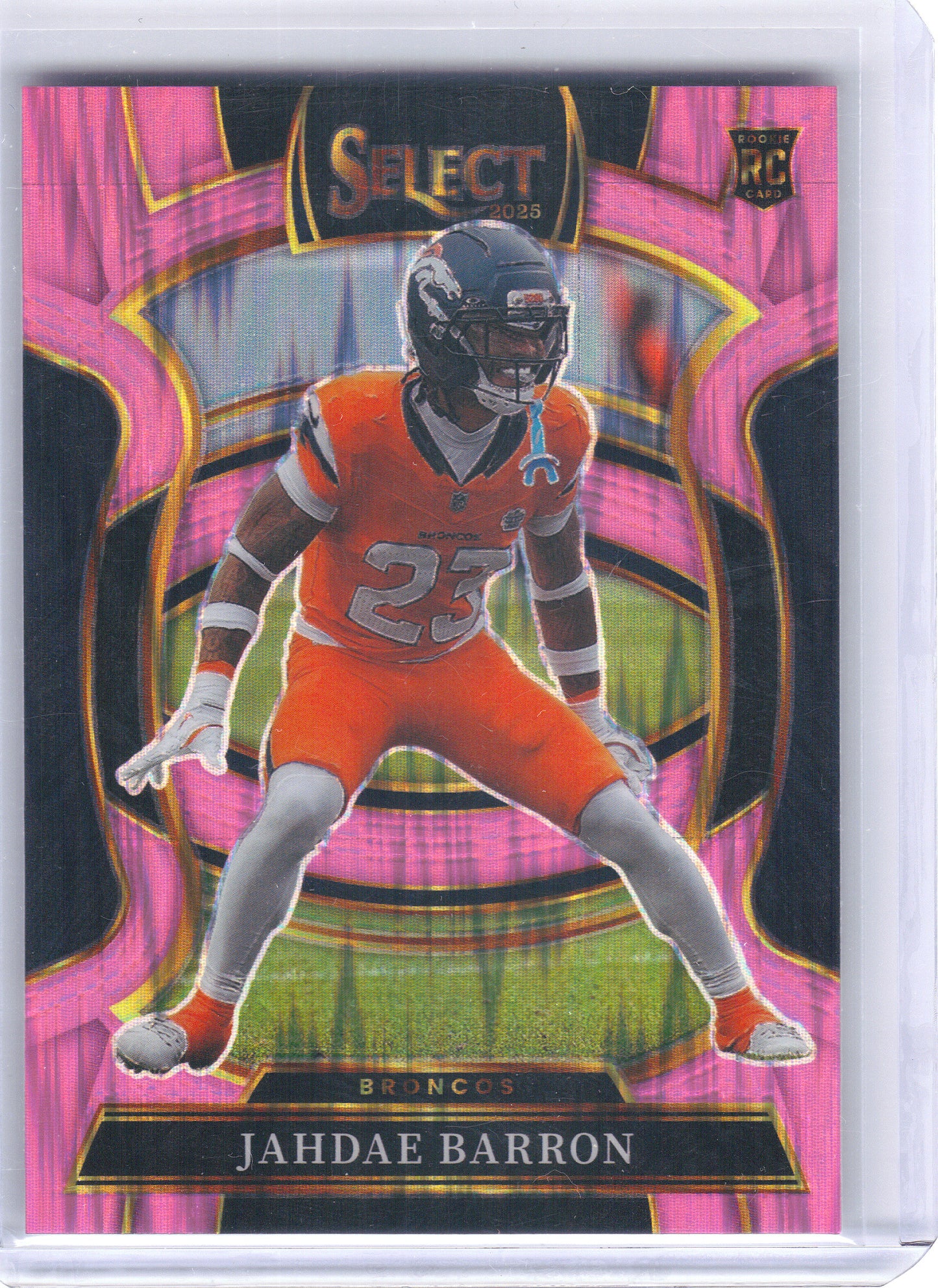 2025 Panini Select #12 Jahdae Barron Pink Prizm Shock Denver Broncos RC