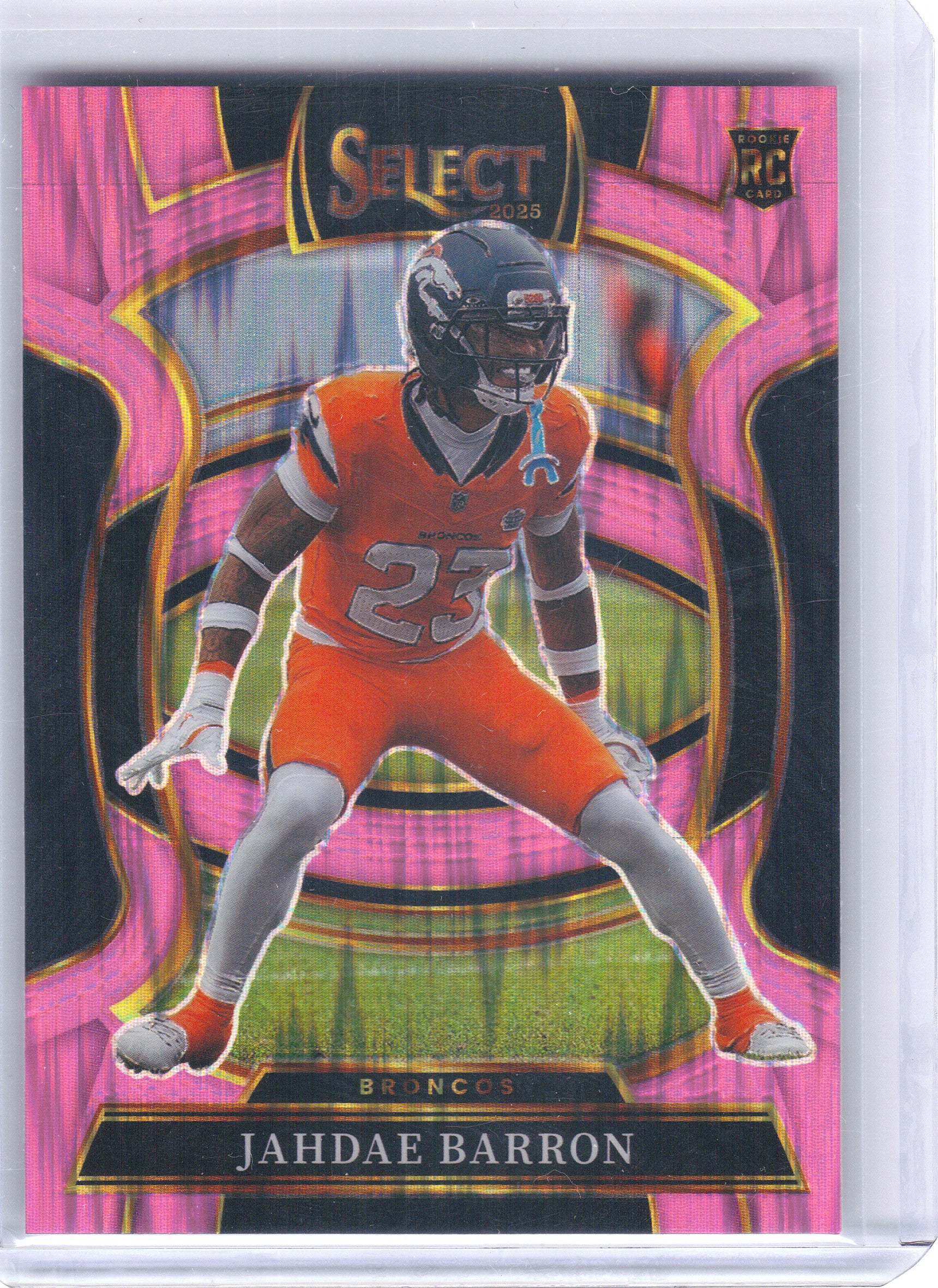 2025 Panini Select #12 Jahdae Barron Pink Prizm Shock Denver Broncos RC