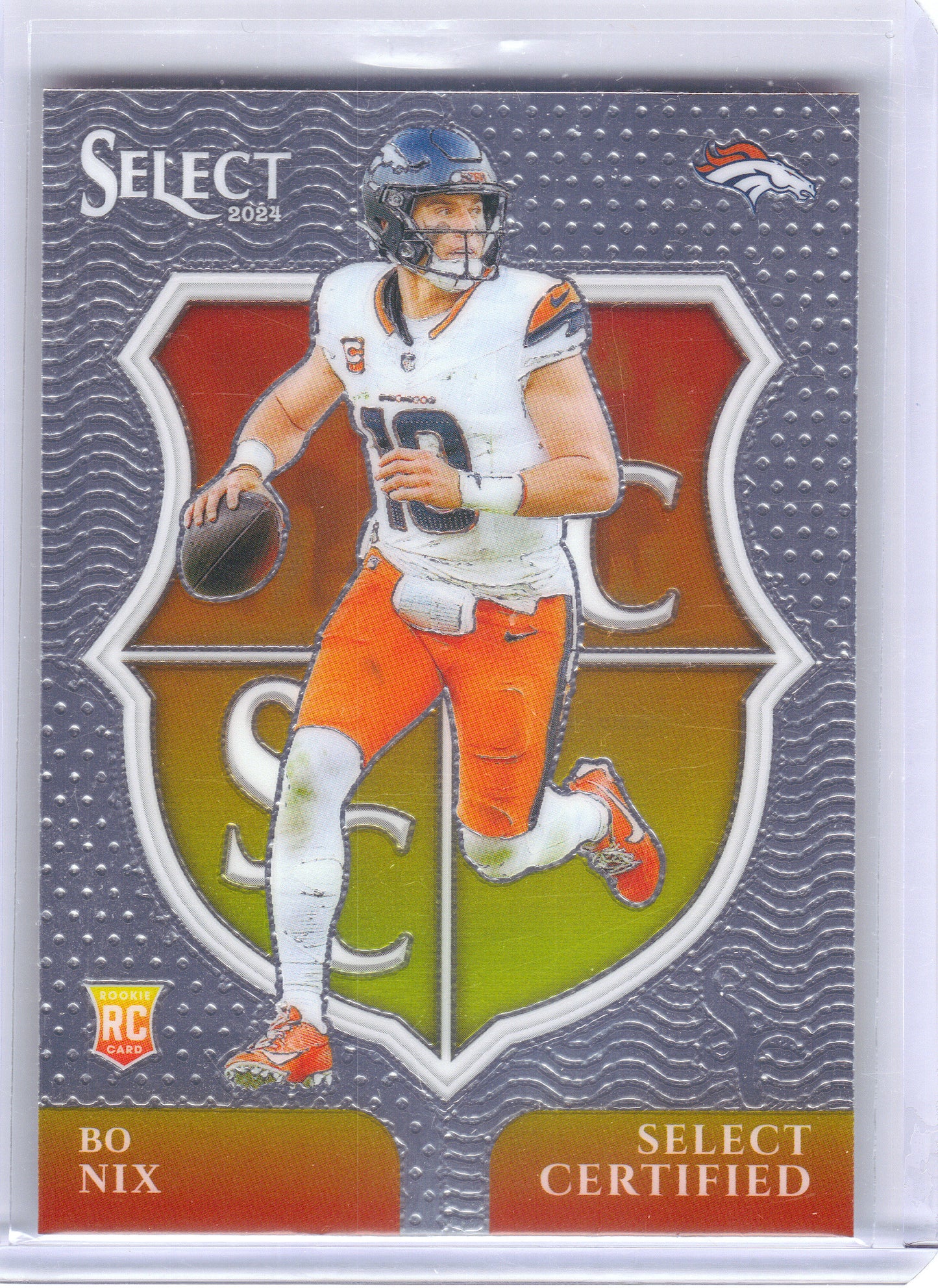 2024 Panini Select #4 Bo Nix Select Certified Rookies Denver Broncos