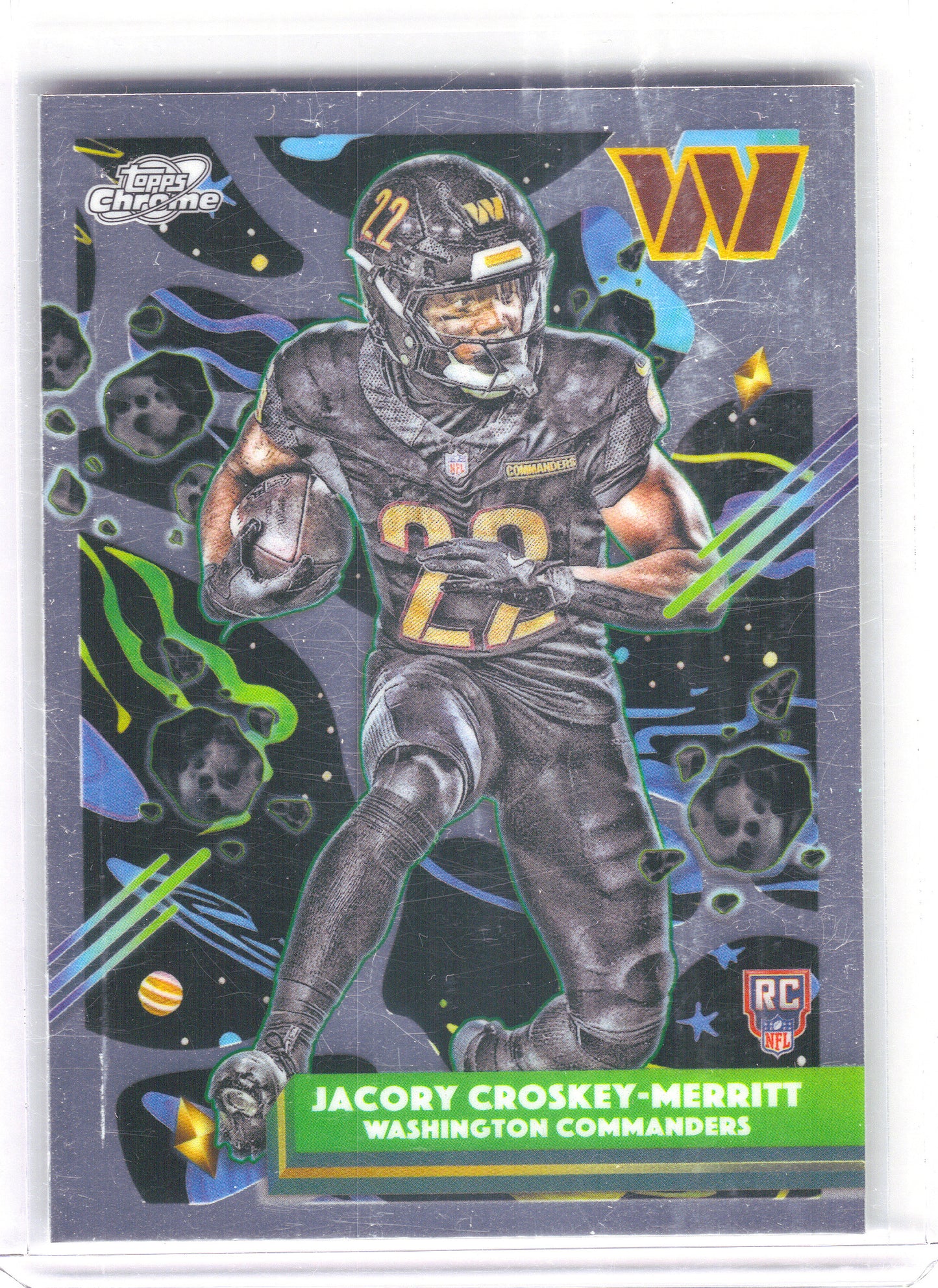 2025 Topps Chrome Cosmic #200 Jacory Croskey-Merritt Washington Commanders RC