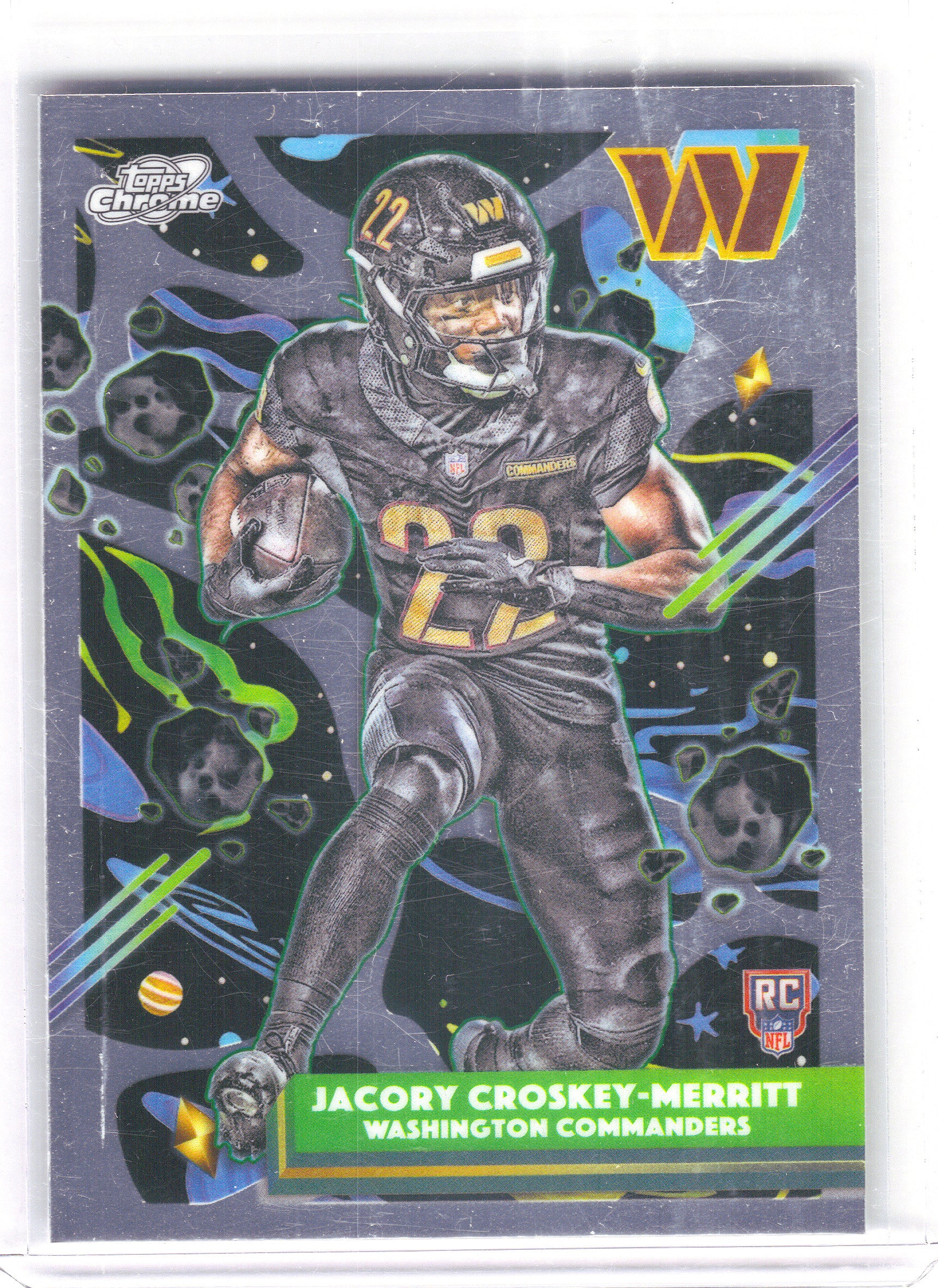 2025 Topps Chrome Cosmic #200 Jacory Croskey-Merritt Washington Commanders RC