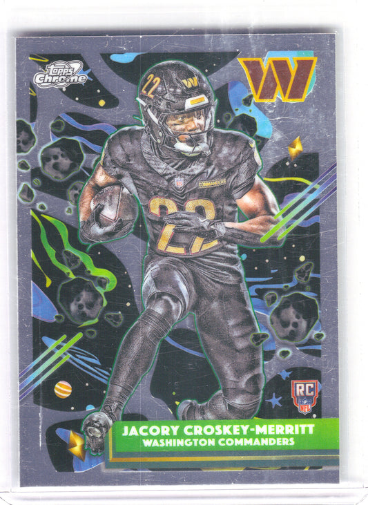 2025 Topps Chrome Cosmic #200 Jacory Croskey-Merritt Washington Commanders RC