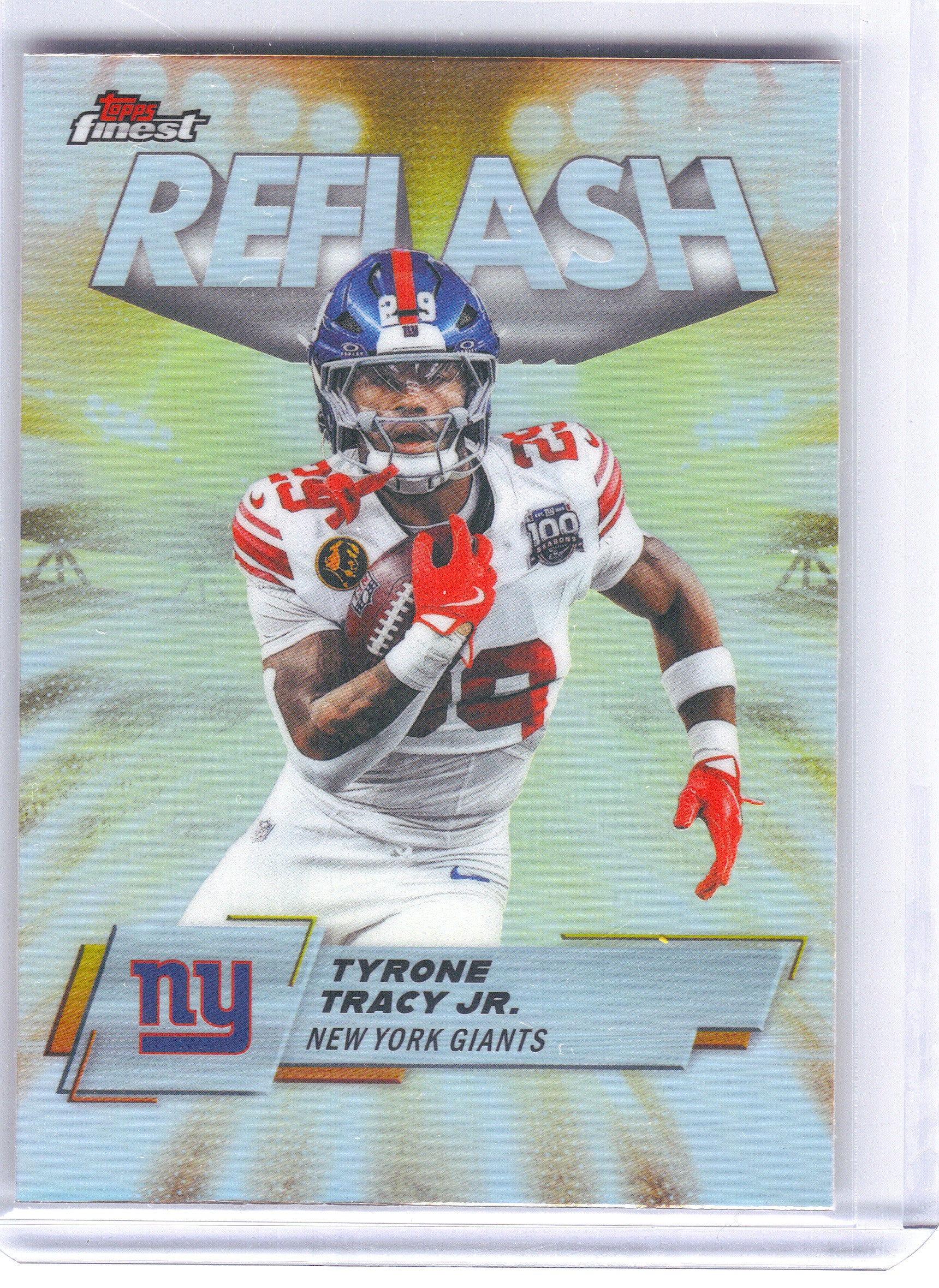 2025 Finest #RF-7 Tyrone Tracy Jr. Reflash New York Giants