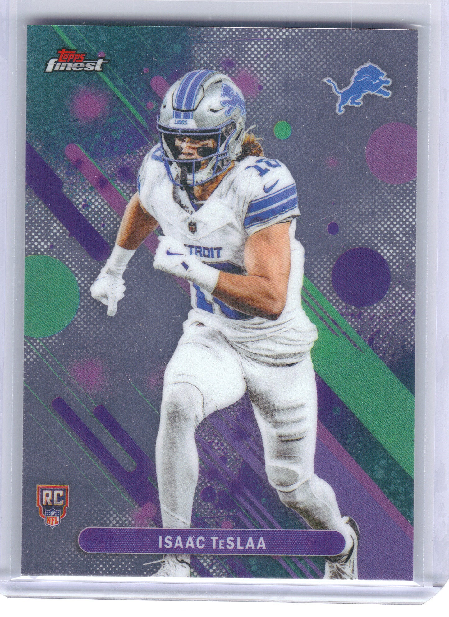 2025 Finest #31 Isaac TeSlaa Detroit Lions RC