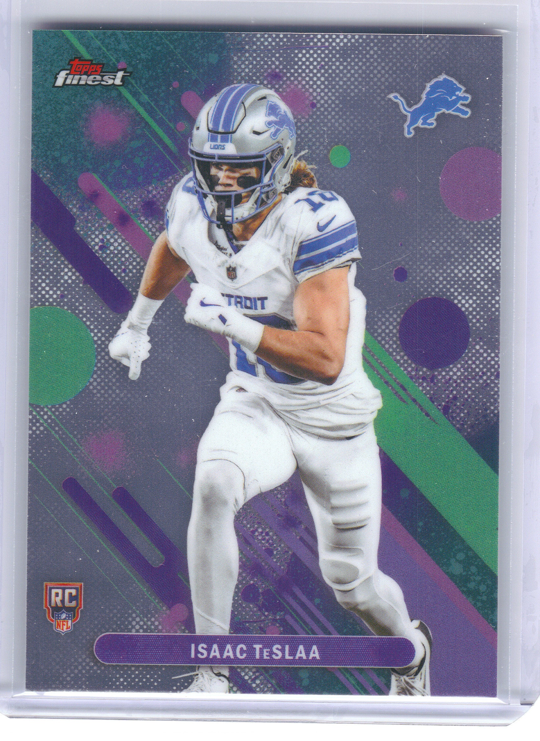 2025 Finest #31 Isaac TeSlaa Detroit Lions RC