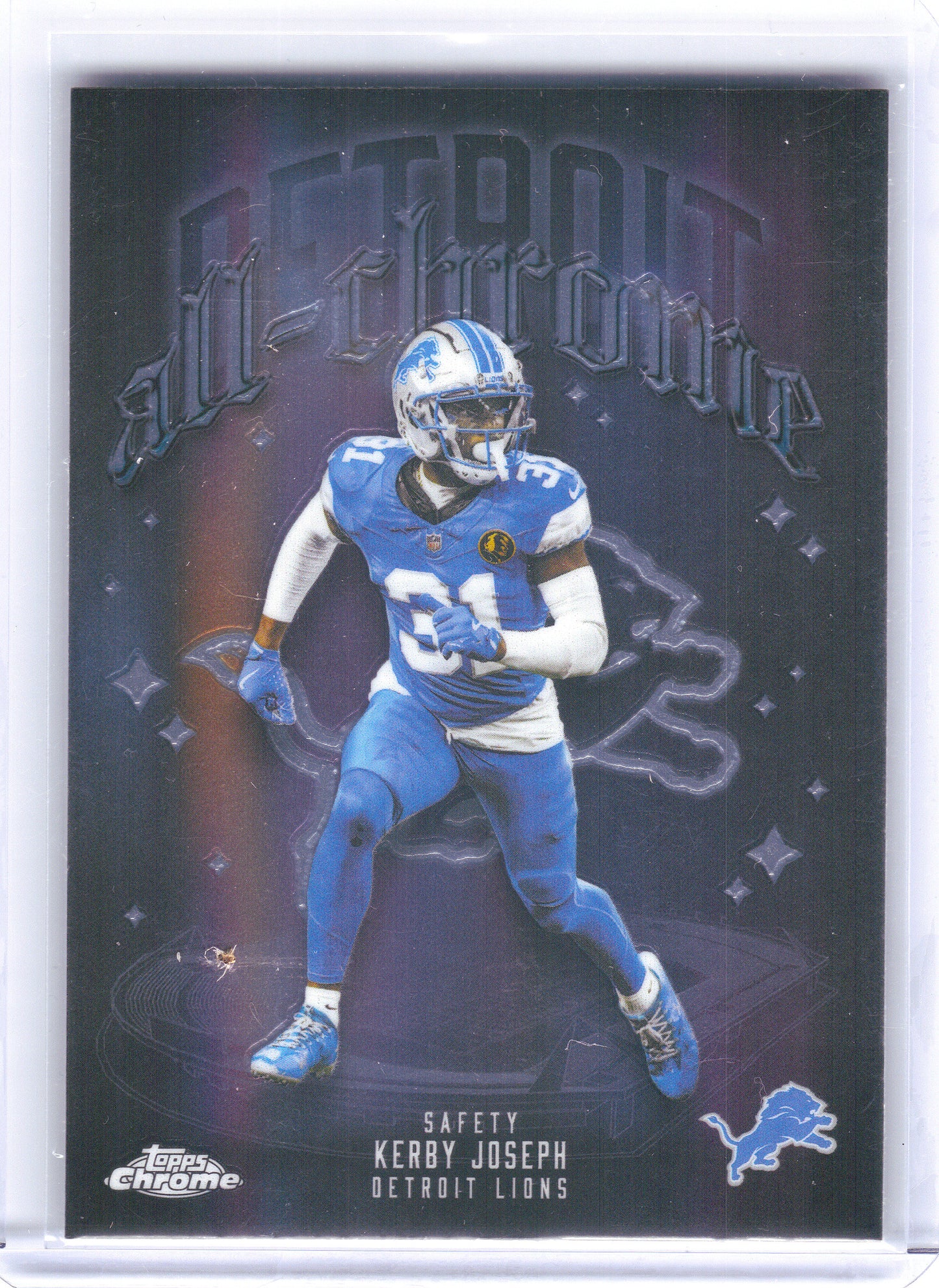 2025 Topps Chrome #ACT-23 Kerby Joseph All Chrome Team Detroit Lions
