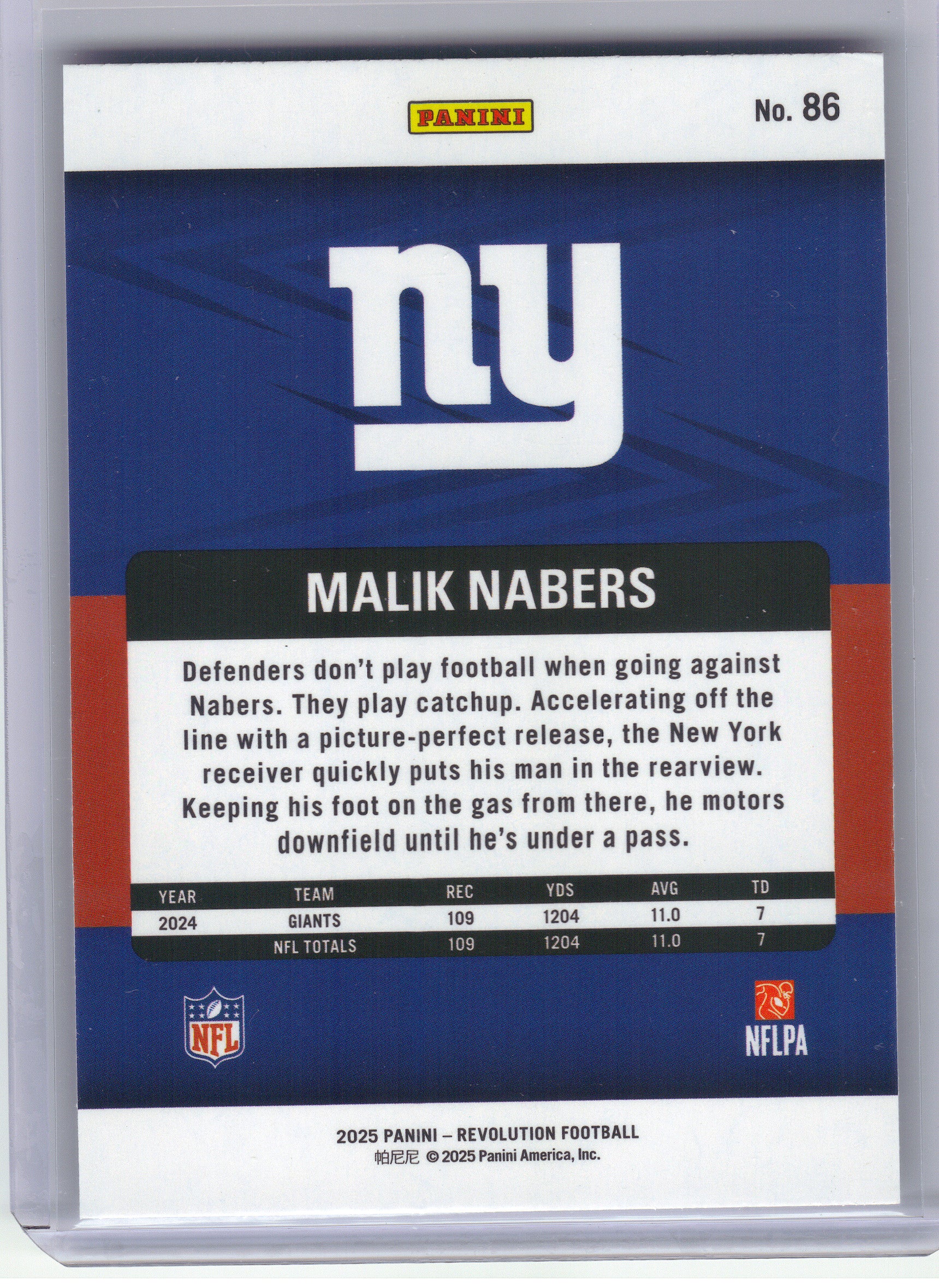 2025 Panini Revolution #86 Malik Nabers New York Giants