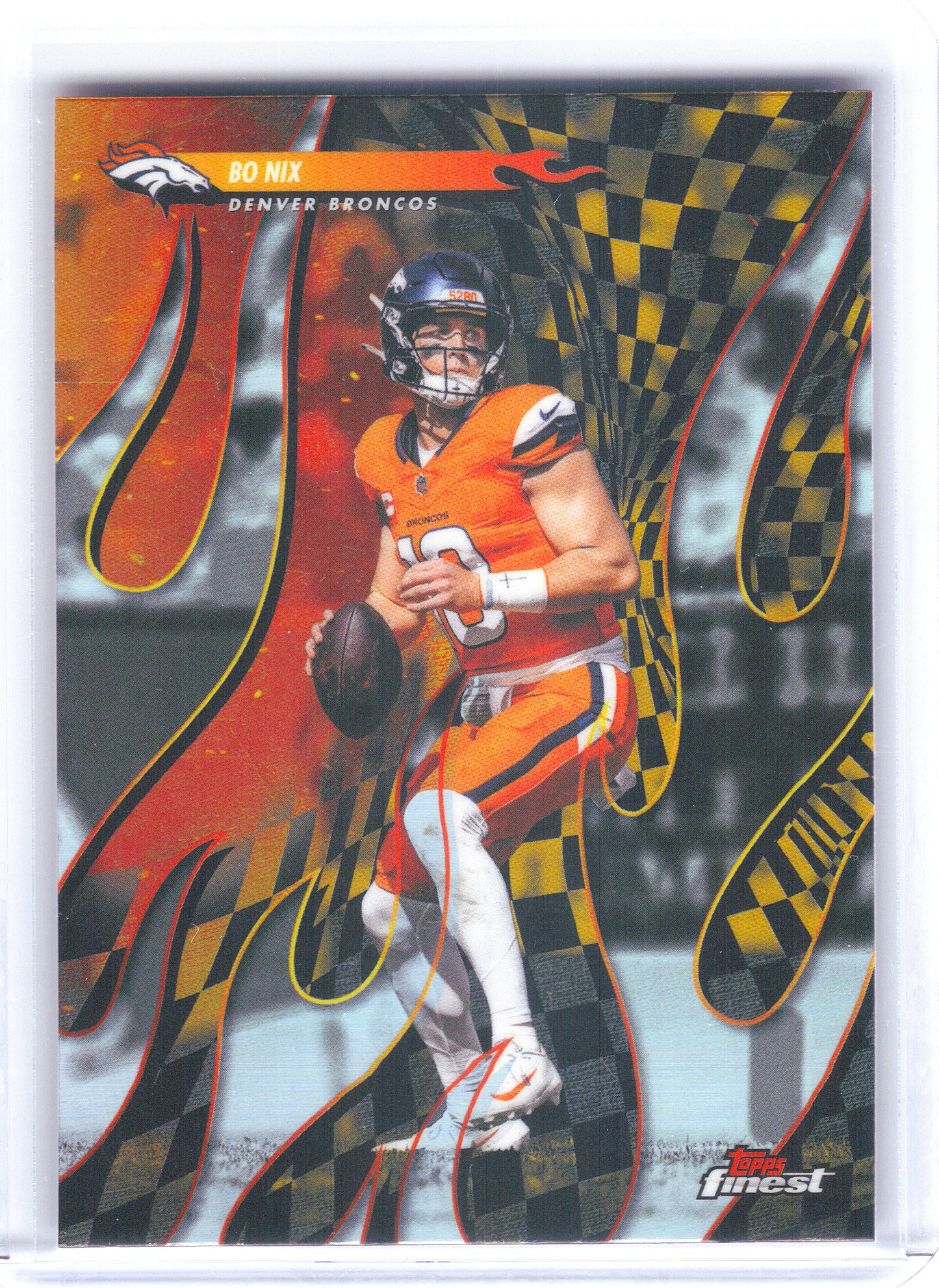 2025 Finest #T-15 Bo Nix Torchers Denver Broncos