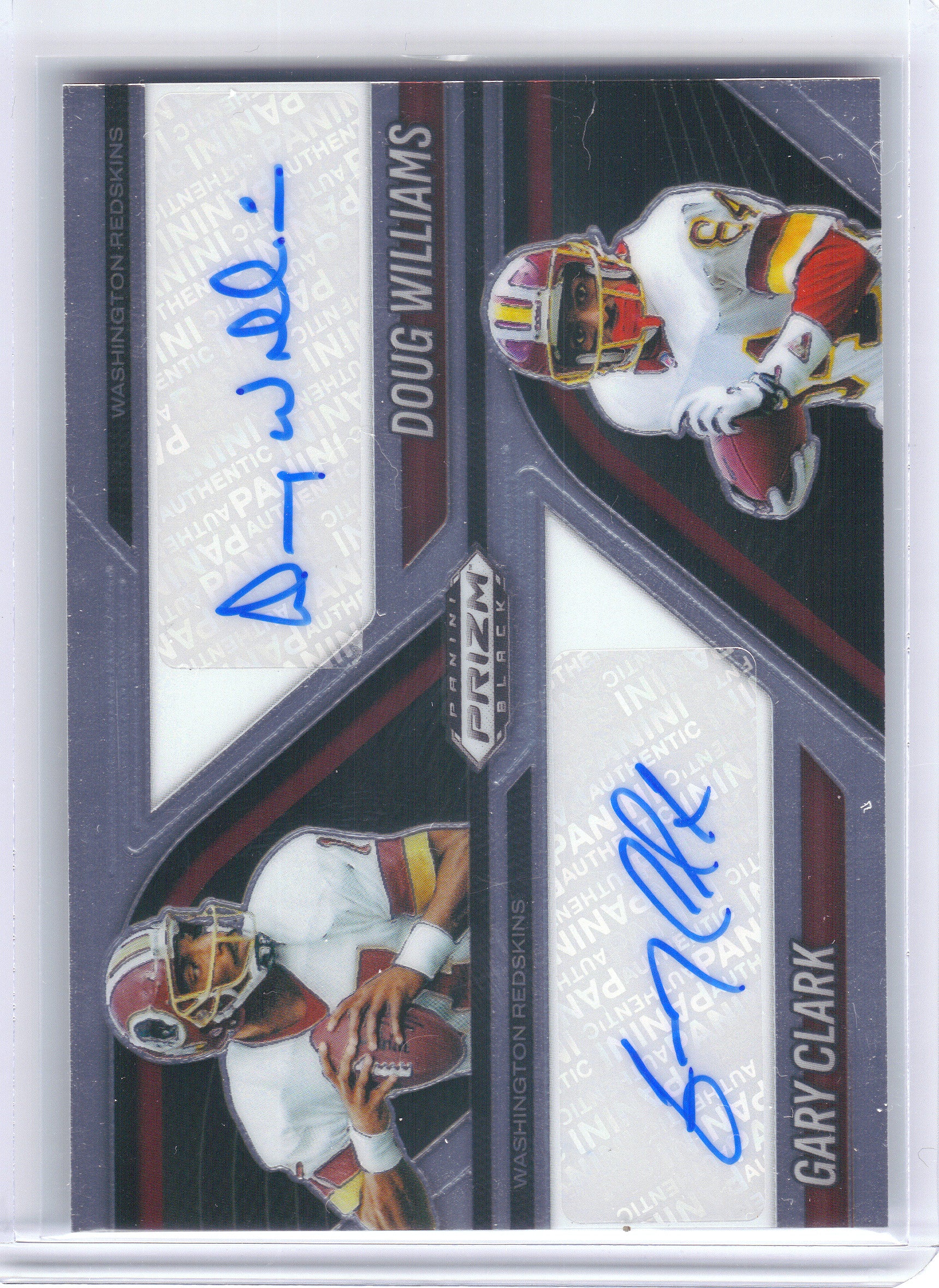 2025 Panini Prizm Black #DA-WAS Doug Williams/Gary Clark Dual Auto Washington Redskins AU